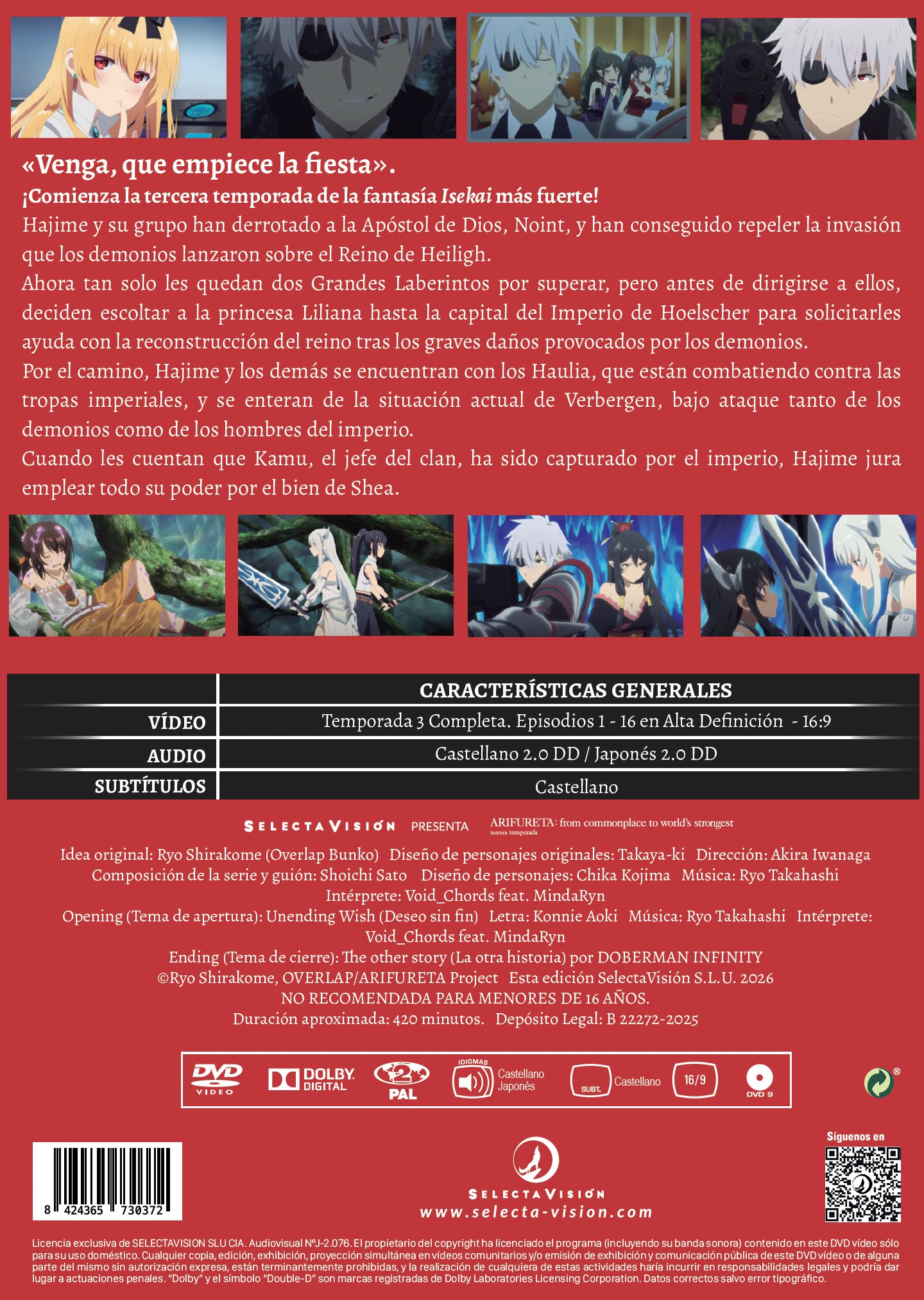 Arifureta. 3ª Temporada (DVD) 2