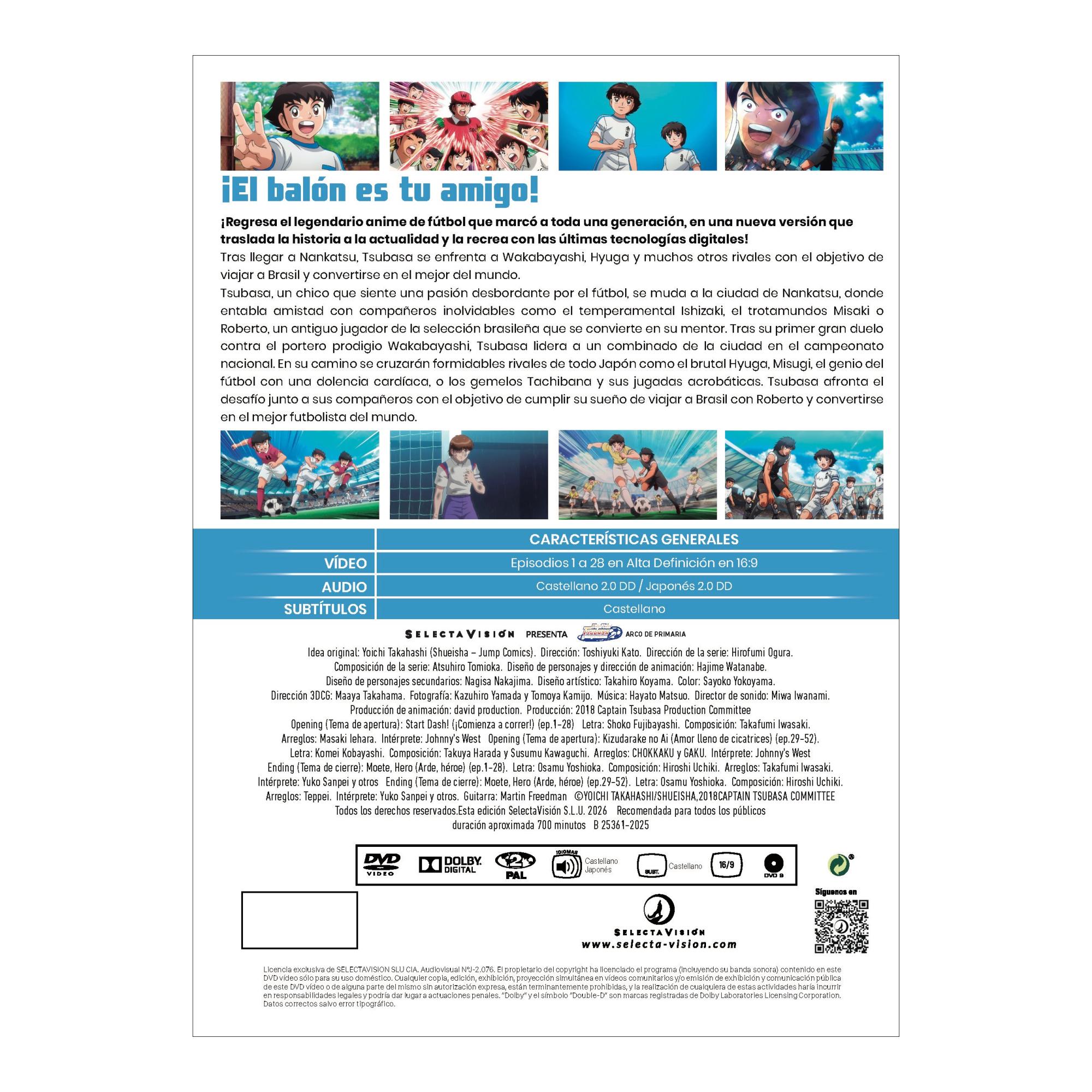 Capitán Tsubasa. Campeones Temporada 1 Arco de primaria. episodios 1 a 28. (DVD) 2
