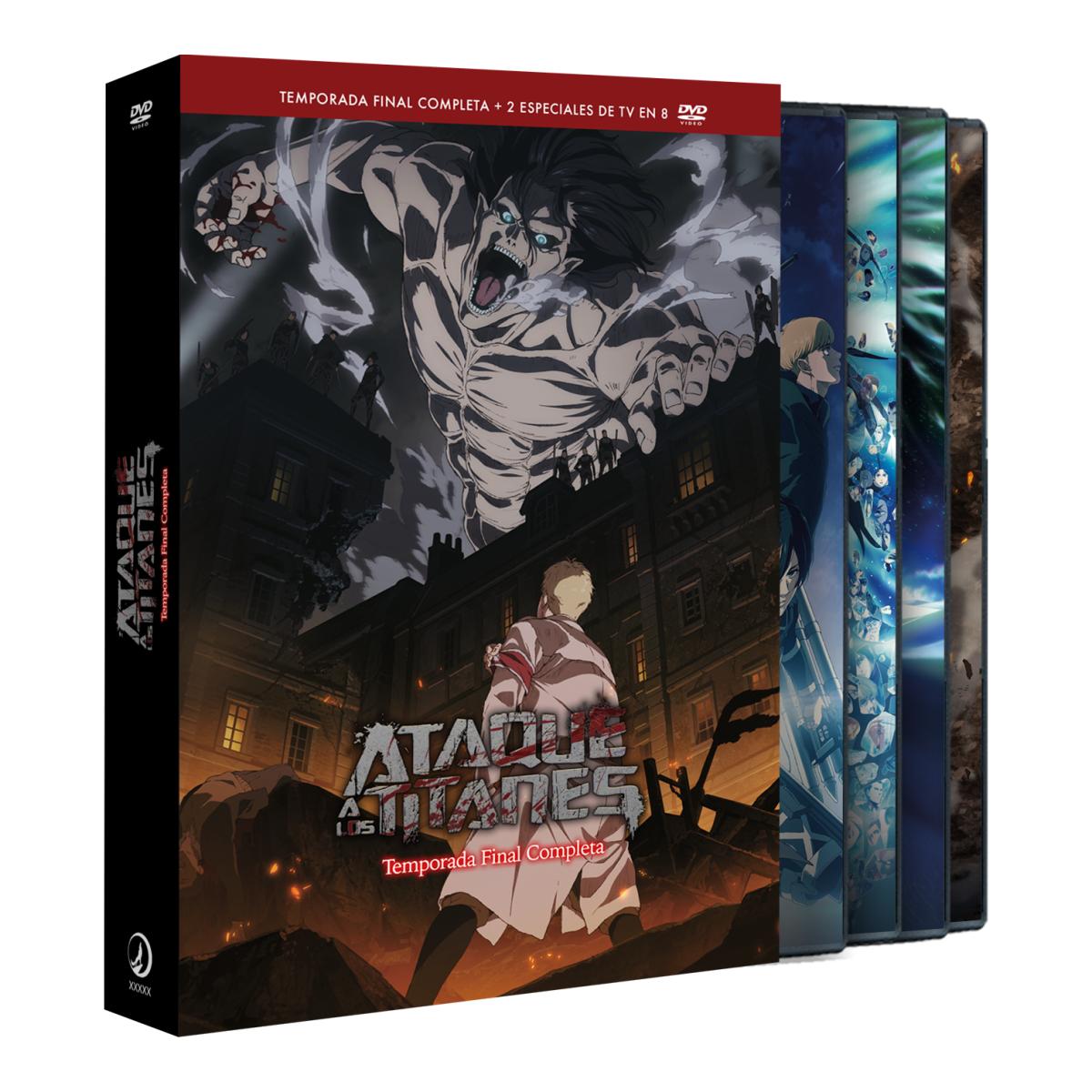 Imagen 0 de Ataque a los Titanes - Temp Final Completa (Final P1 + P2 + Capítulos Finales). EP. 60 a 87 + 2 TV Special (DVD)