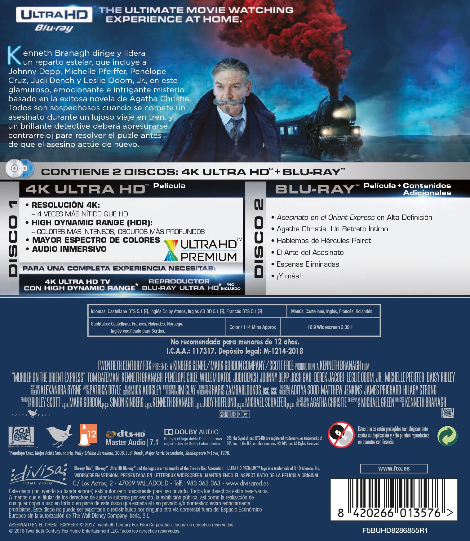 Asesinato en el Orient Express (4K Ultra HD + Blu-Ray) 2