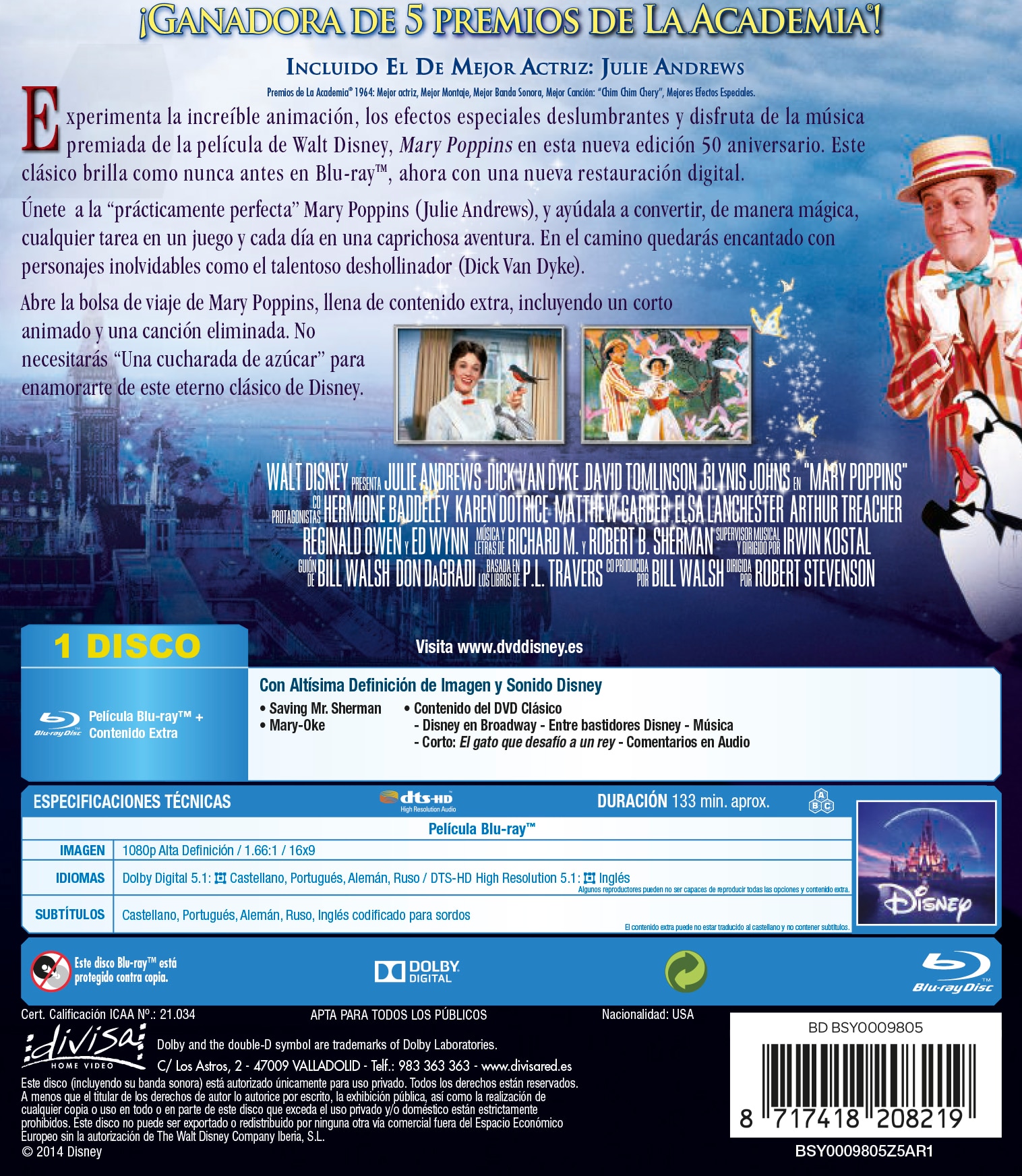 Mary Poppins. 50º Aniversario (Blu-Ray) 2