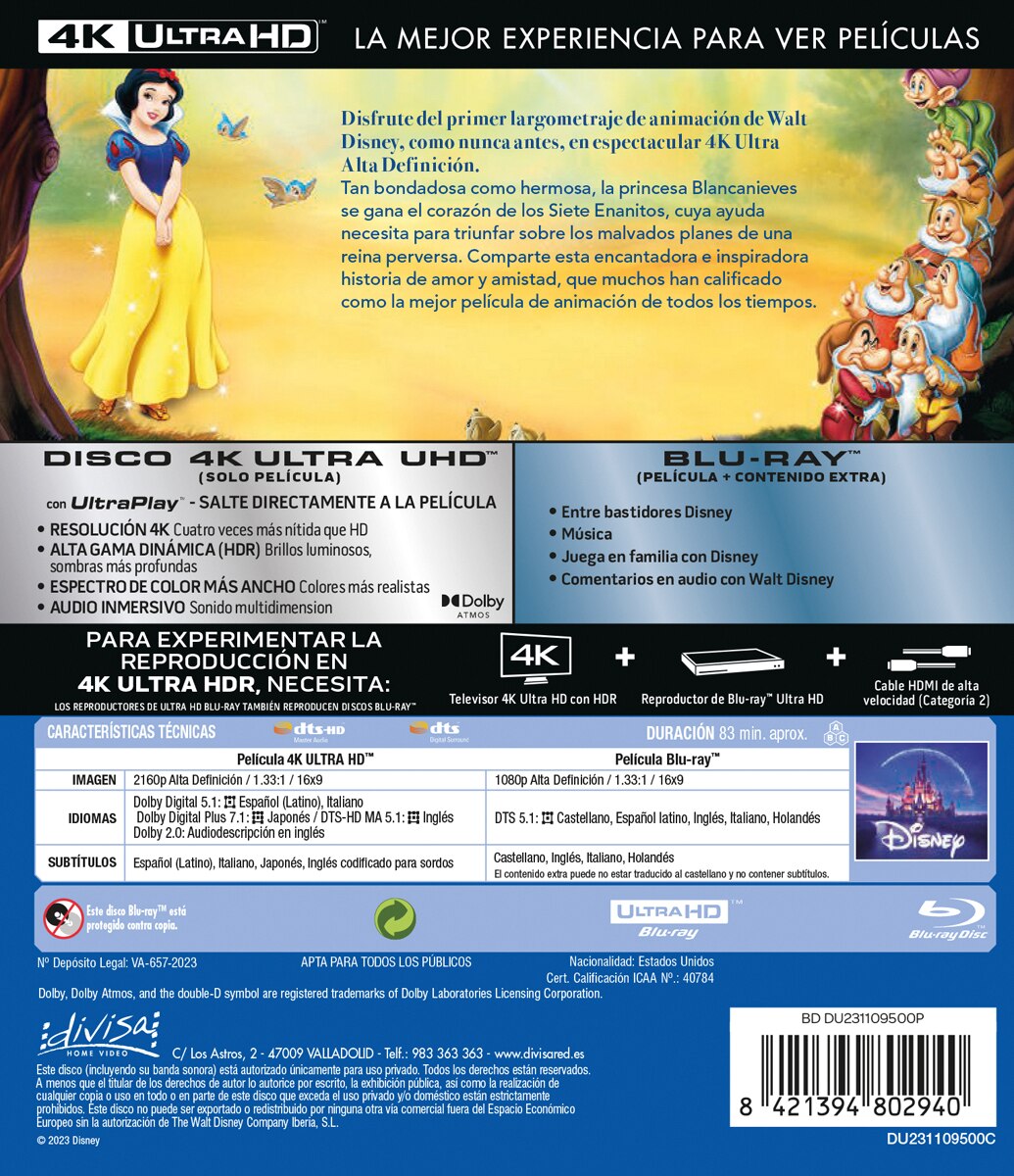 Blancanieves y los siete enanitos (4K Ultra HD + Blu-Ray) 2