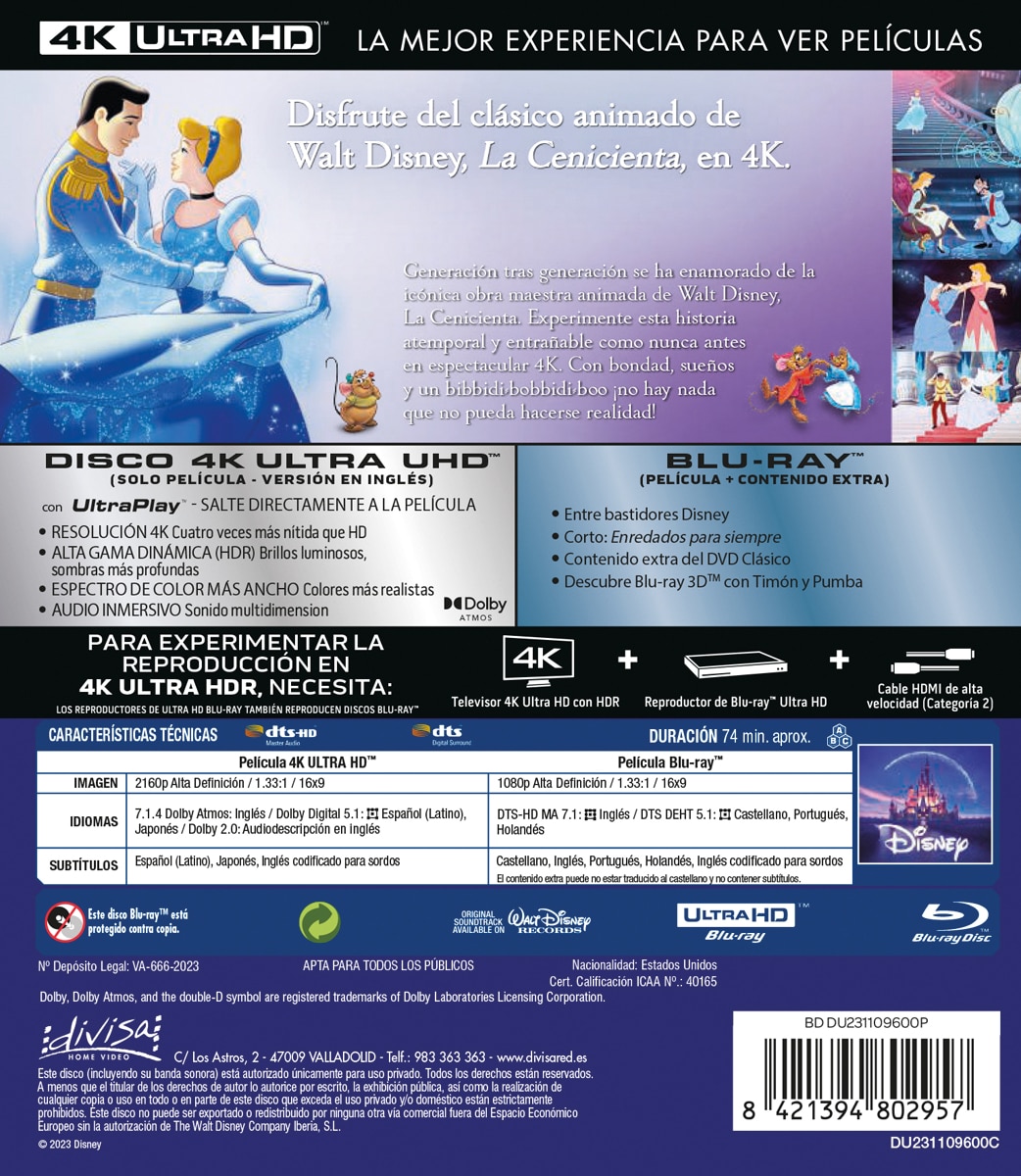 La cenicienta (4K Ultra HD + Blu-Ray) 2