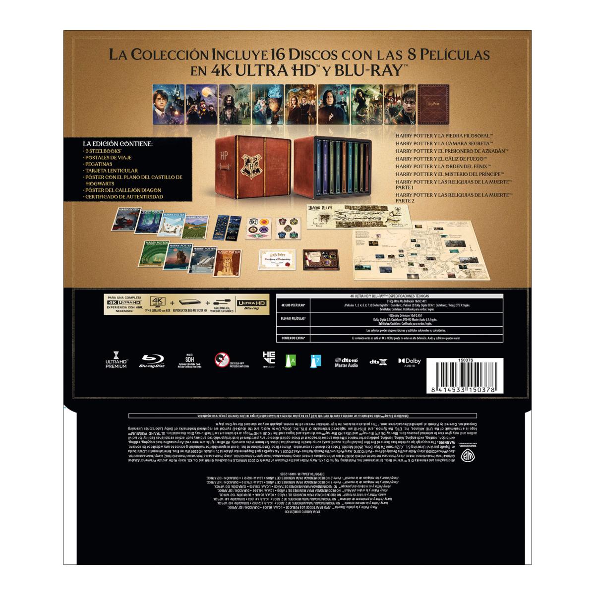 Harry Potter Colección 1-8 (Edición Metálica 2026) (4K Ultra HD + Blu-Ray) 2