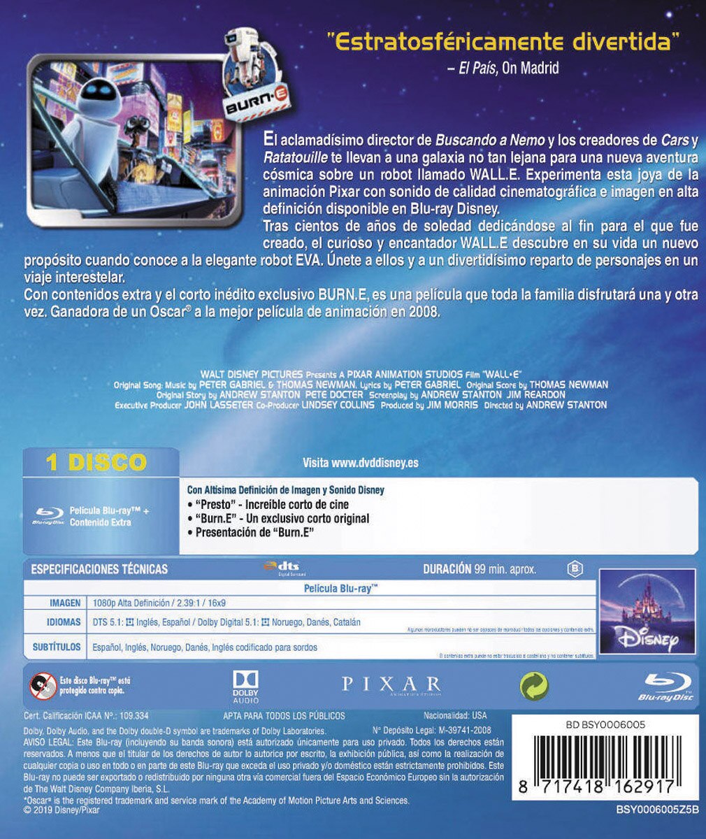 Wall -E, Batallón de limpieza (Blu-Ray) 2