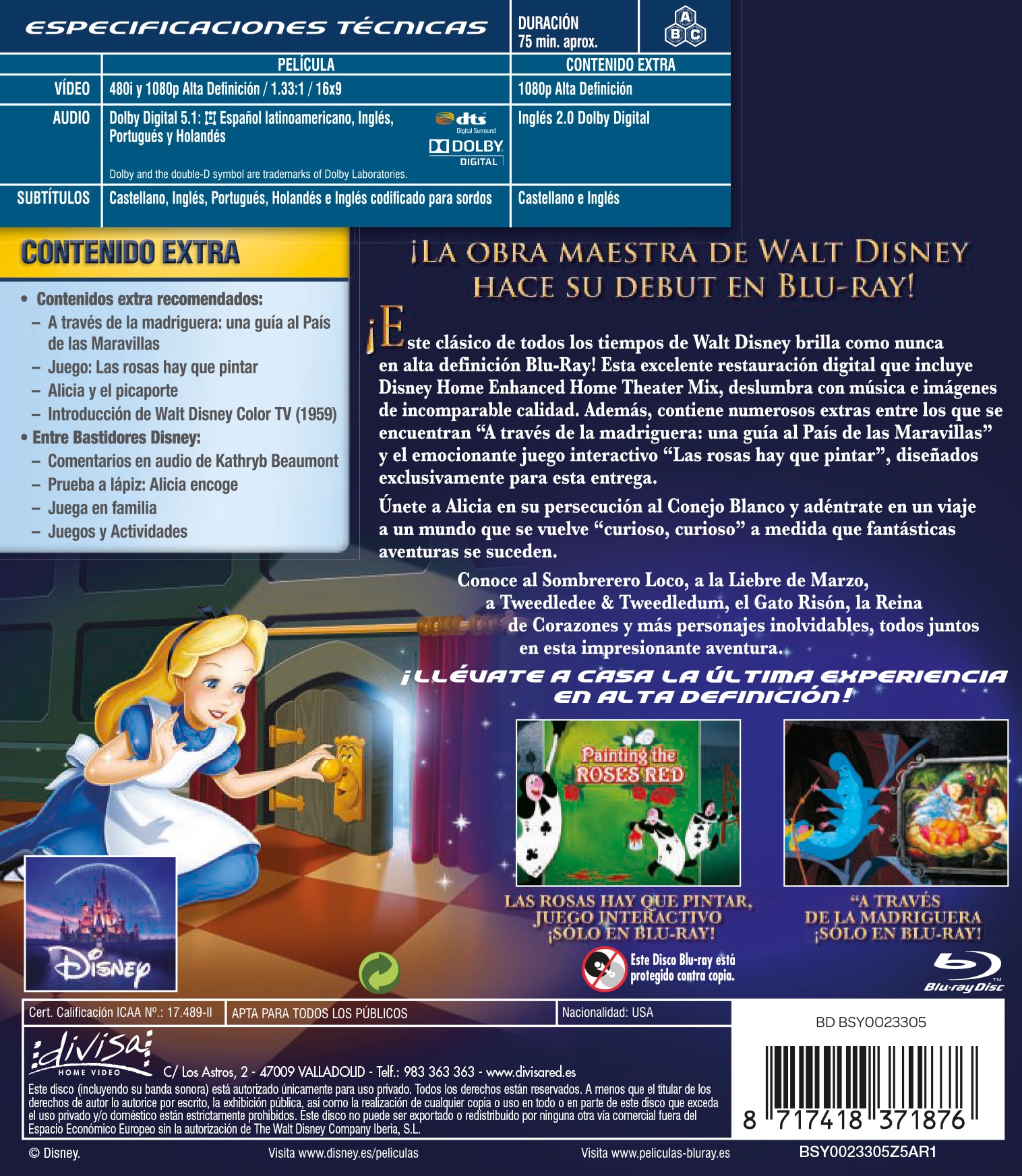 Alicia en el País de las Maravillas. Edición 60 aniversario (Blu-Ray) 2