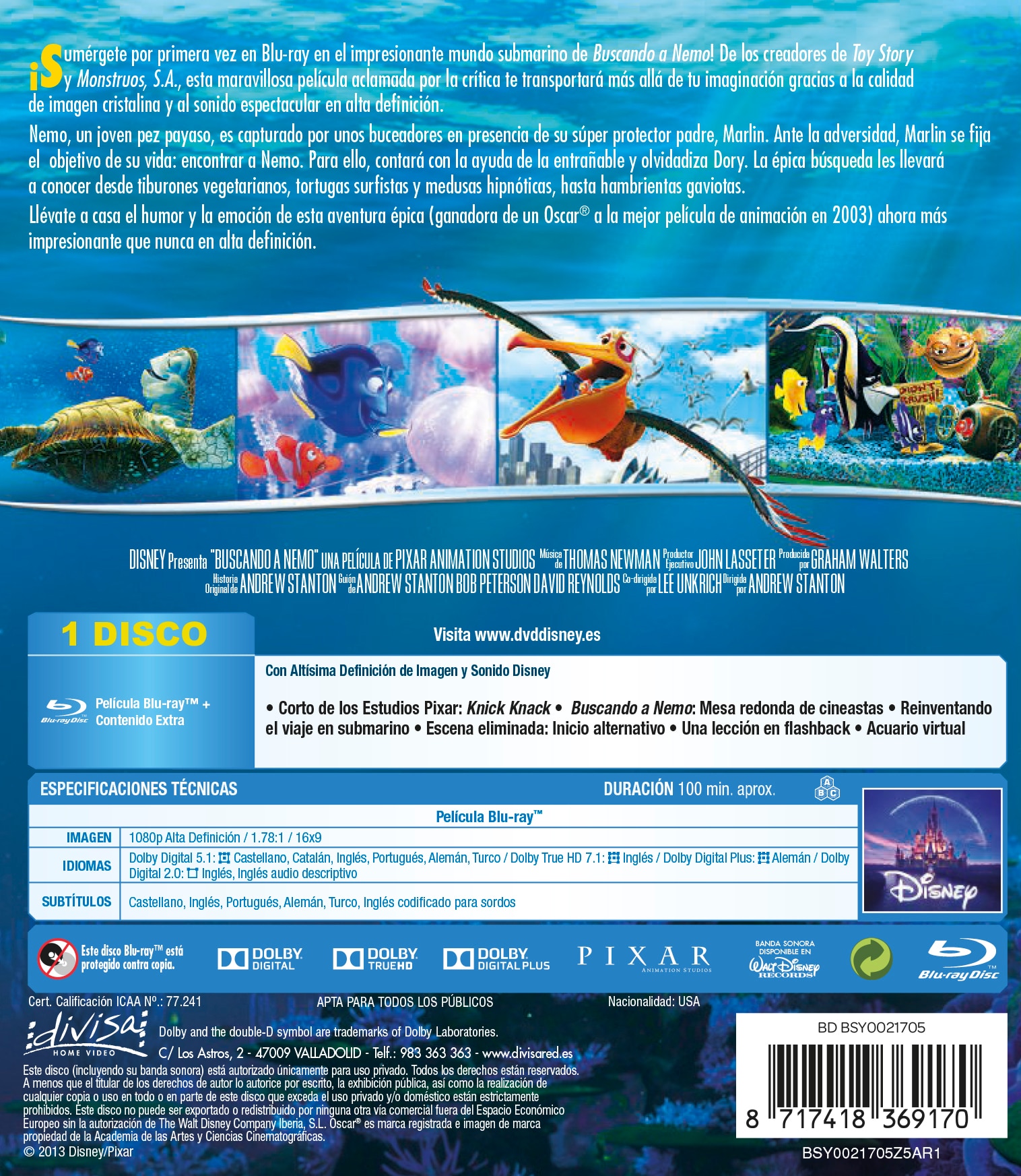 Imagen 2 de Buscando a Nemo (Blu-Ray)