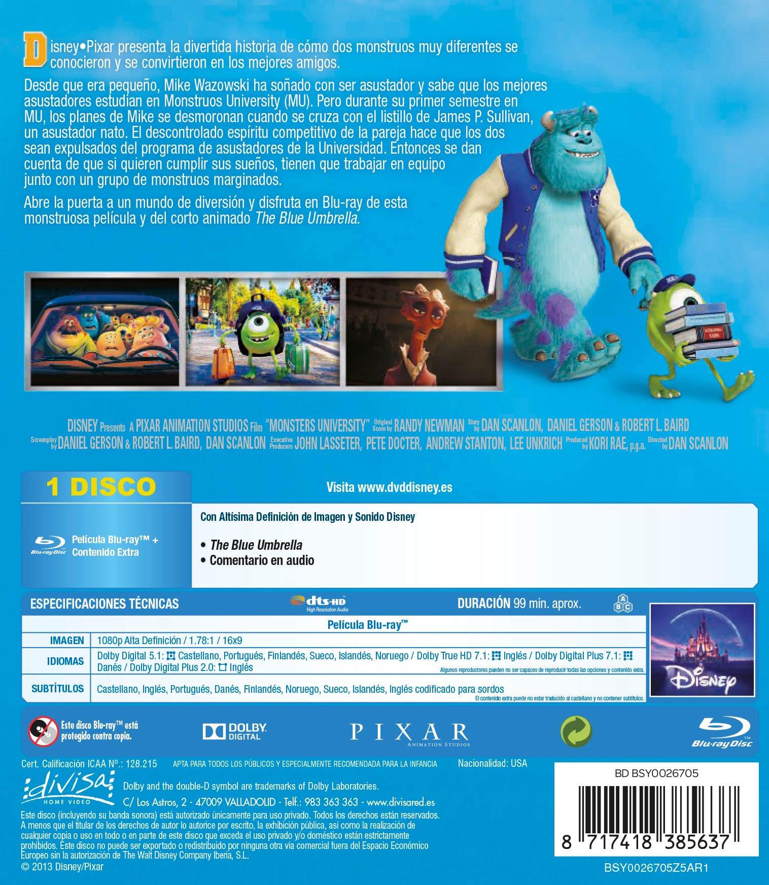 Imagen 2 de Monstruos University (Blu-Ray)