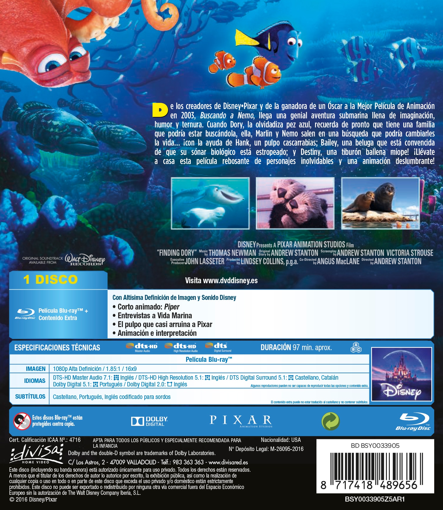 Buscando a Dory (Blu-Ray) 3