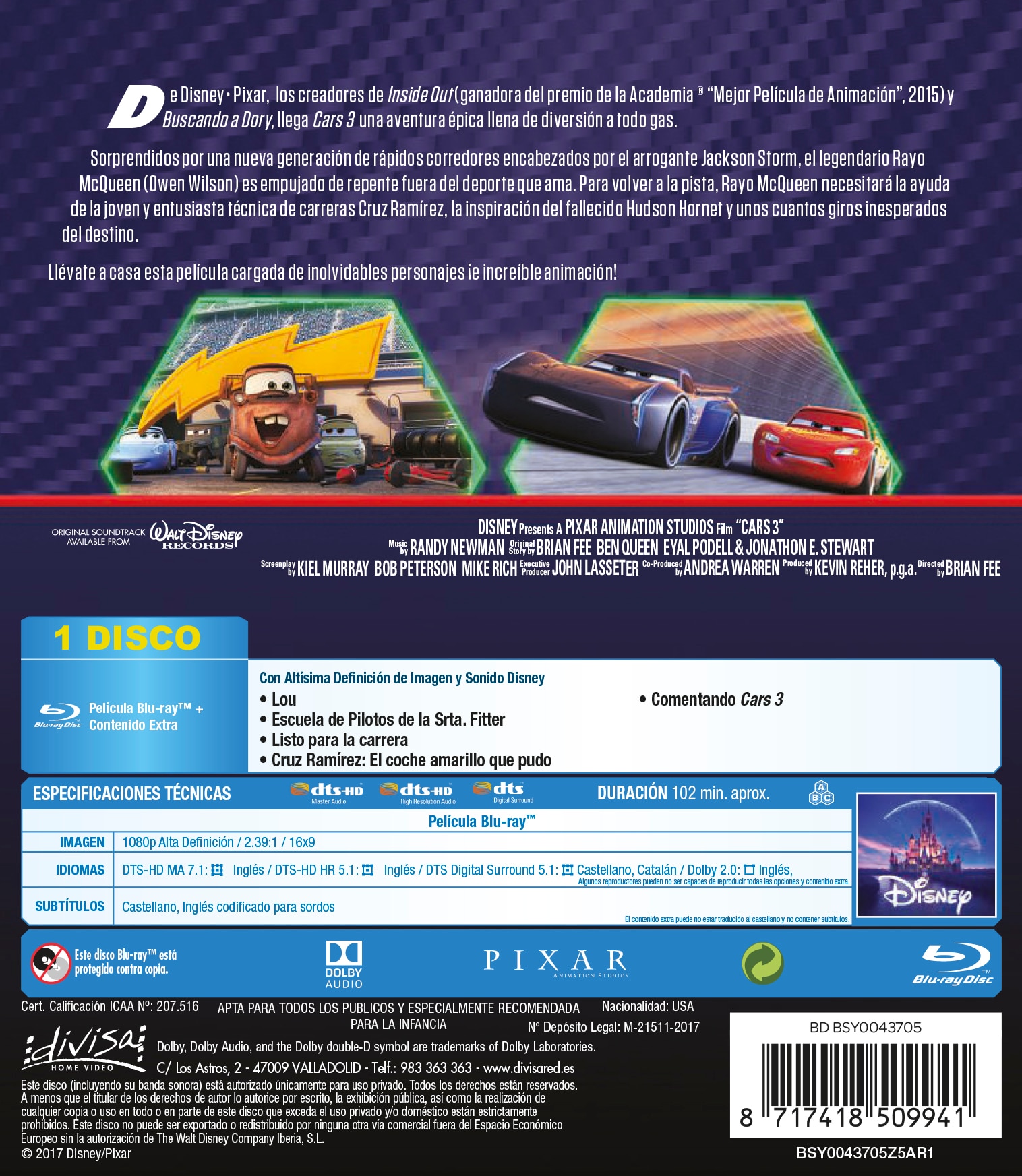 Cars 3 (Blu-Ray) 2