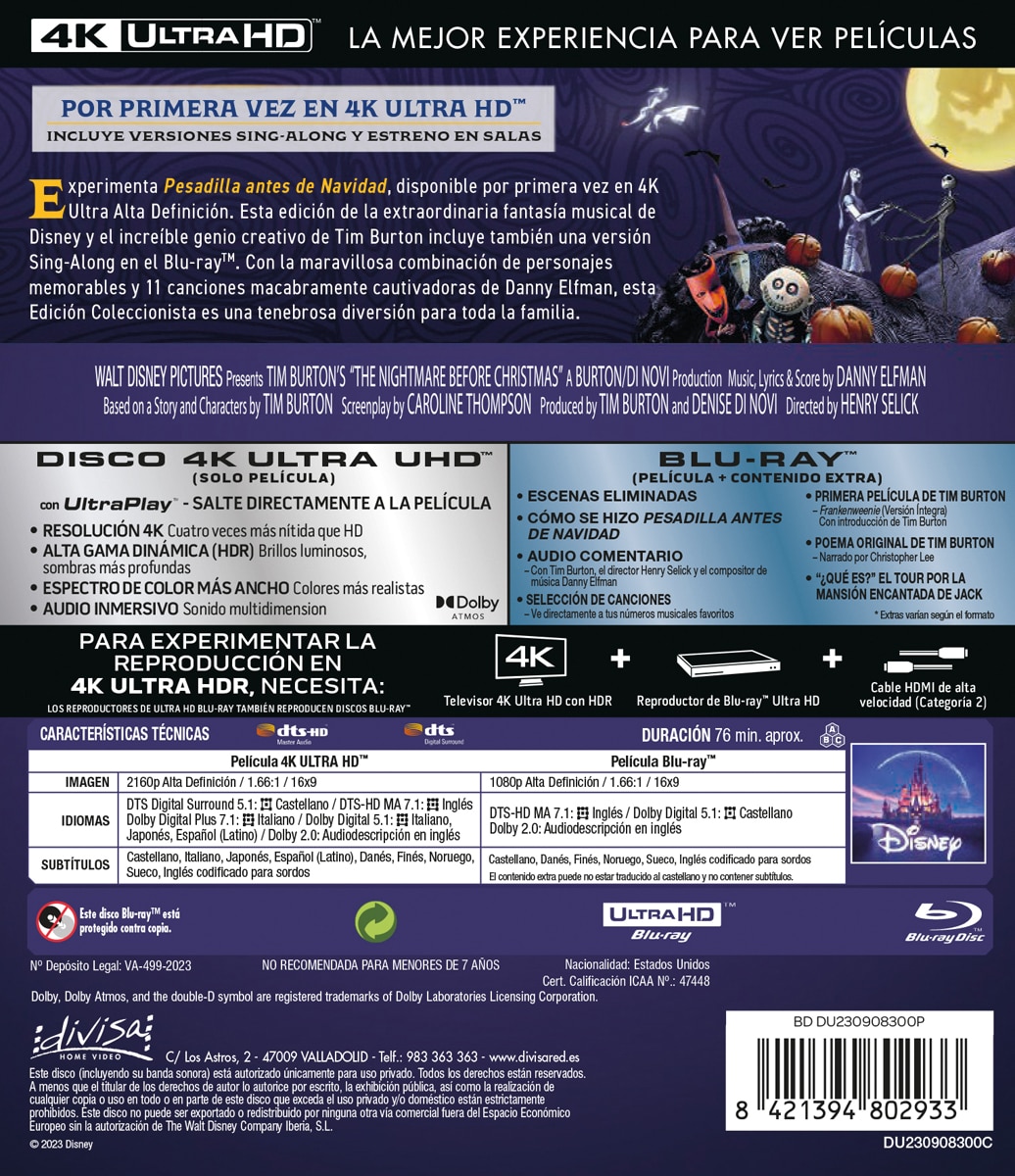 Pesadilla antes de navidad (4K Ultra HD + Blu-Ray) 2