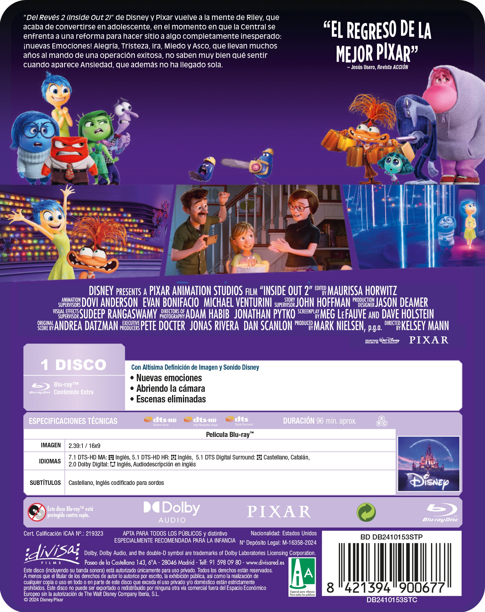 Del revés 2 (Inside out 2) (Edición Metálica) (Blu-Ray) 3