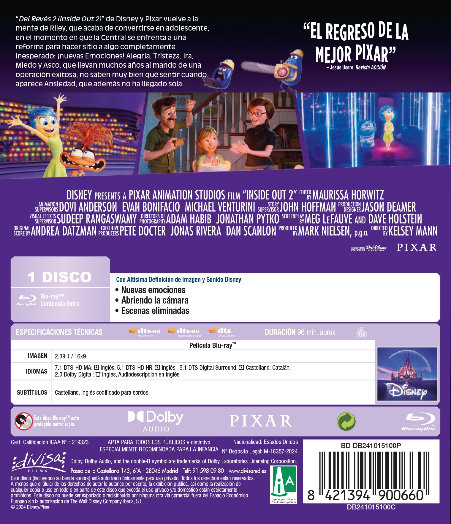 Del revés 2 (Inside out 2) (Blu-Ray) 2