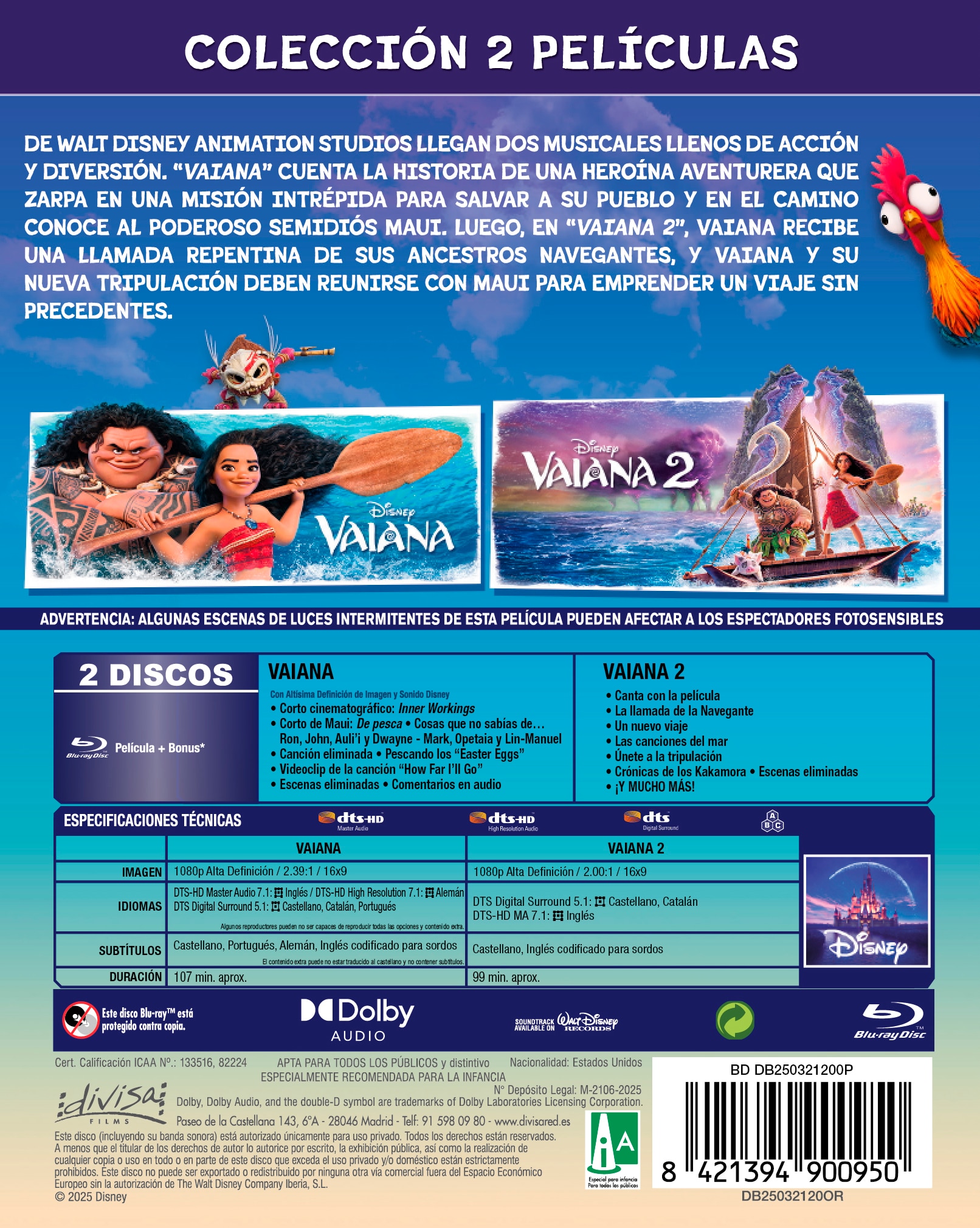 Vaiana: Colección 2 películas (Blu-Ray) 2