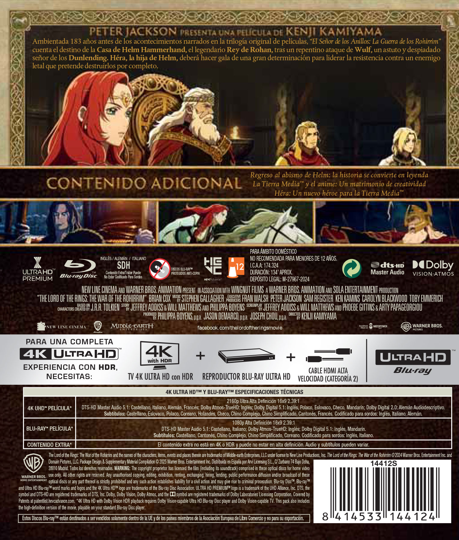 El señor de los anillos: La guerra de los Rohirrim (4K Ultra HD + Blu-Ray) 2