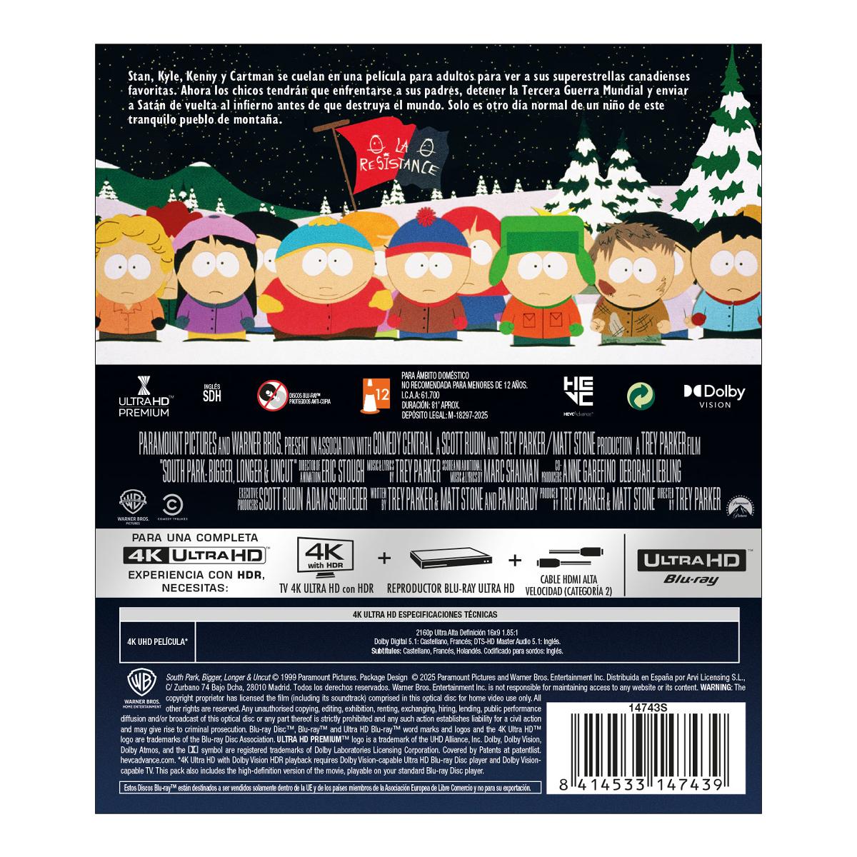 South Park: Más grande, más largo y sin cortes (4K Ultra HD) 2