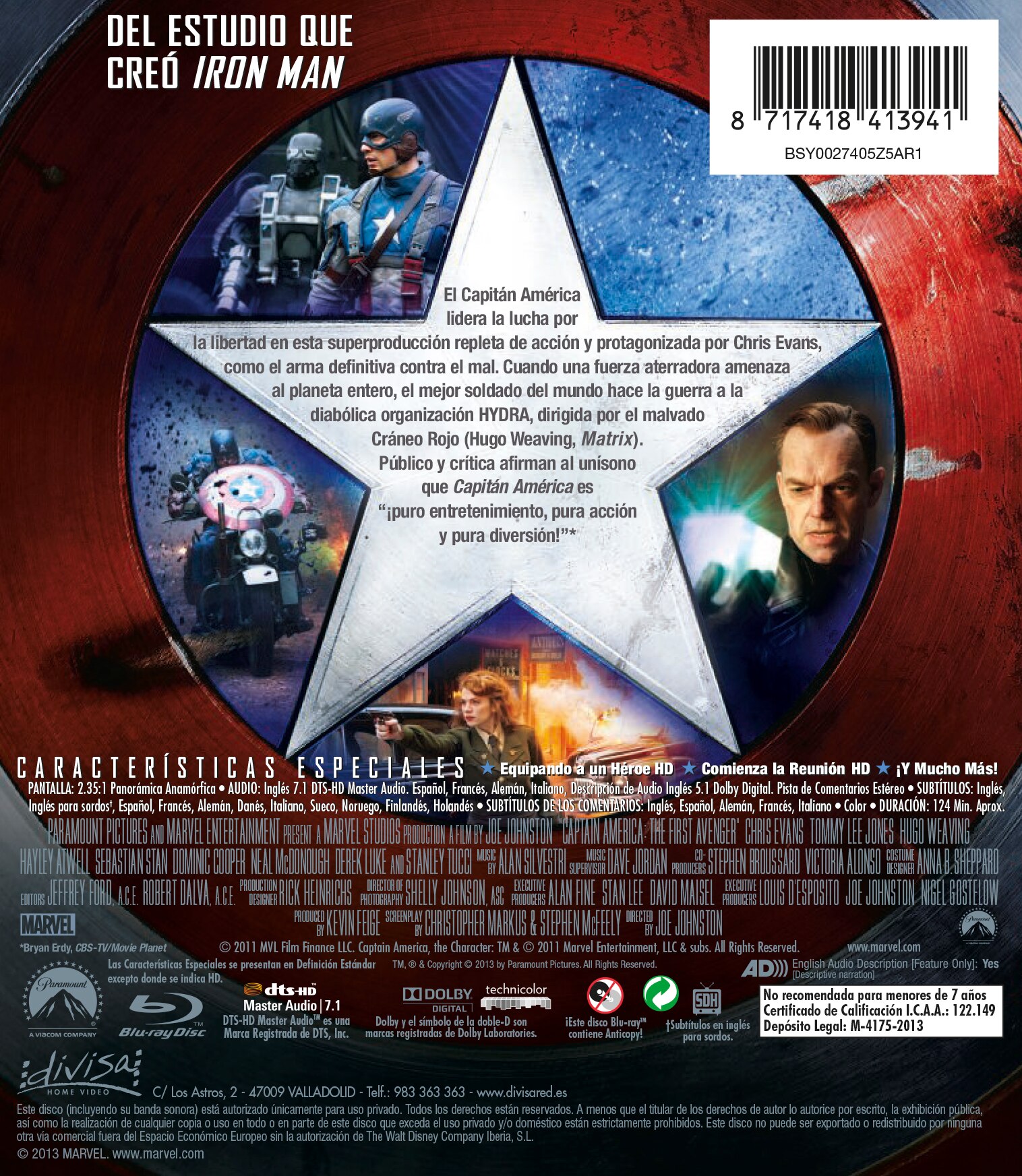 Capitán América: El primer vengador (Blu-Ray) 2