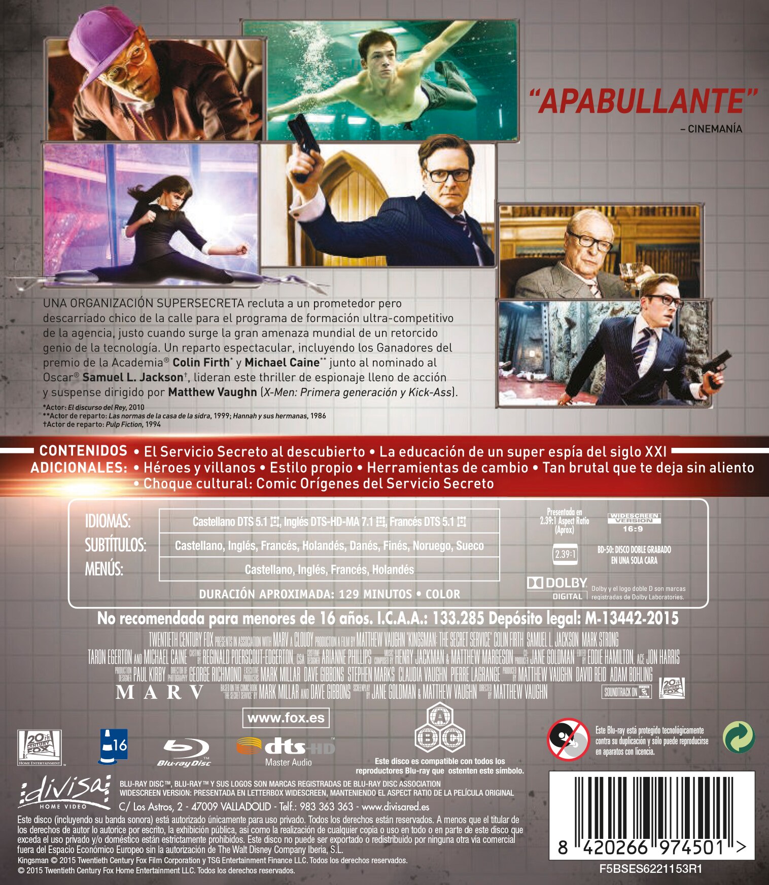 Kingsman: Servicio secreto (Blu-Ray) 2