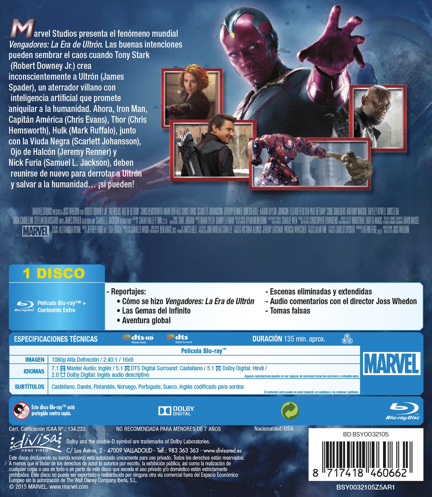 Los Vengadores: La Era De Ultrón (Blu-Ray) 2