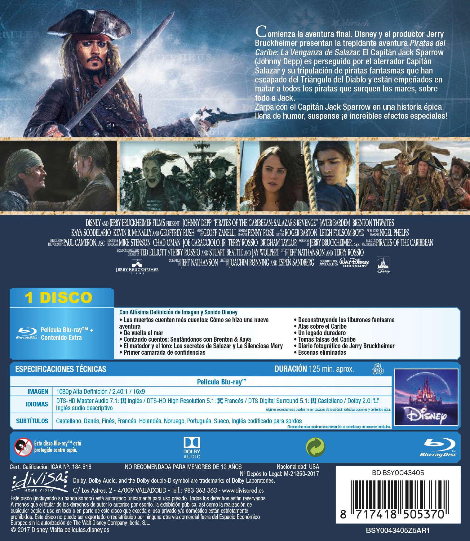 Piratas del Caribe 5: La venganza de Salazar (Blu-Ray) 2