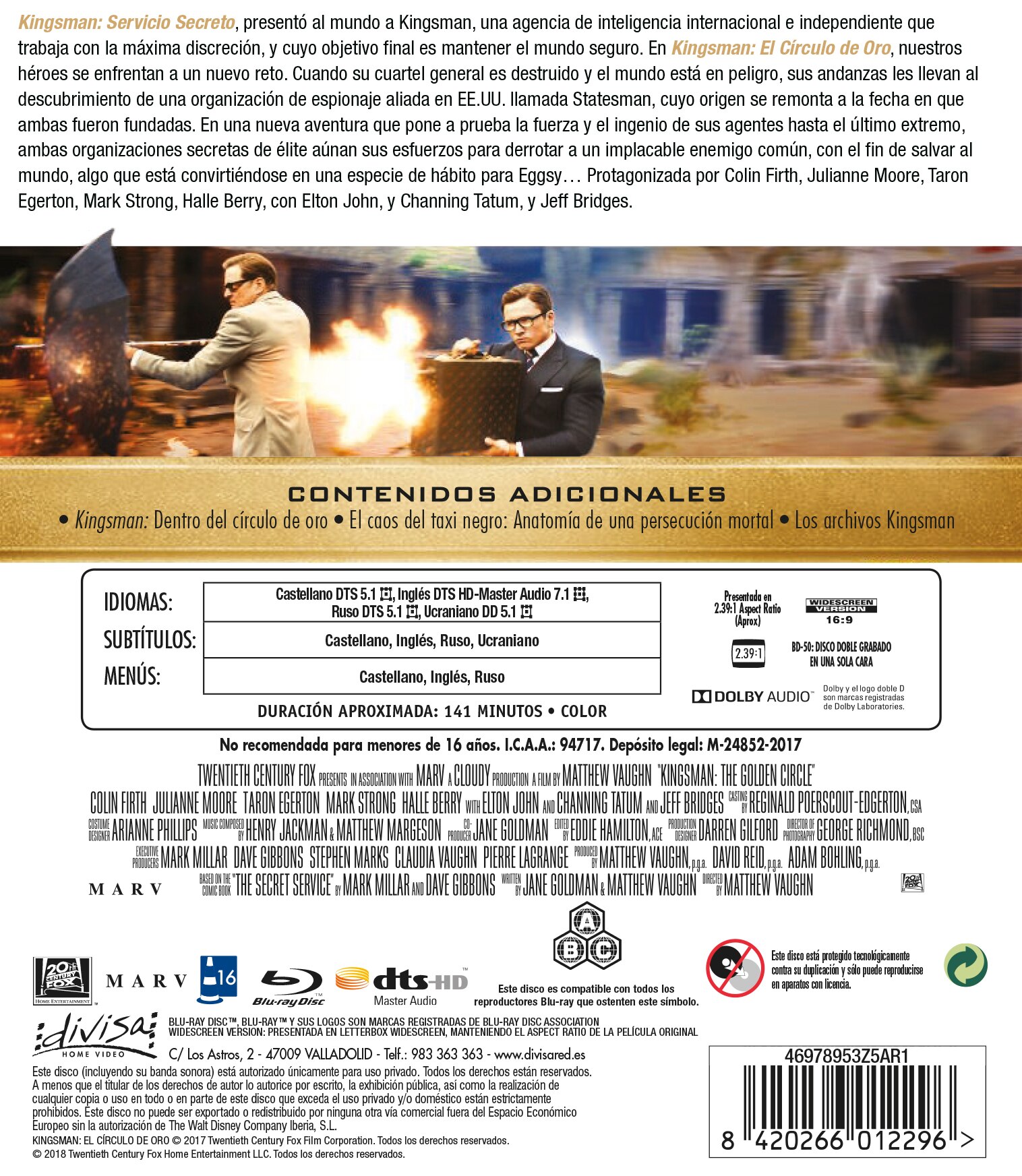 Kingsman: El círculo de oro (Blu-Ray) 2