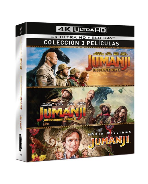 Imagen 0 de Jumanji Pack (Jumanji 1995 + Bienvenidos a la Junga + Siguiente Nivel) (4K Ultra HD + Blu-Ray)
