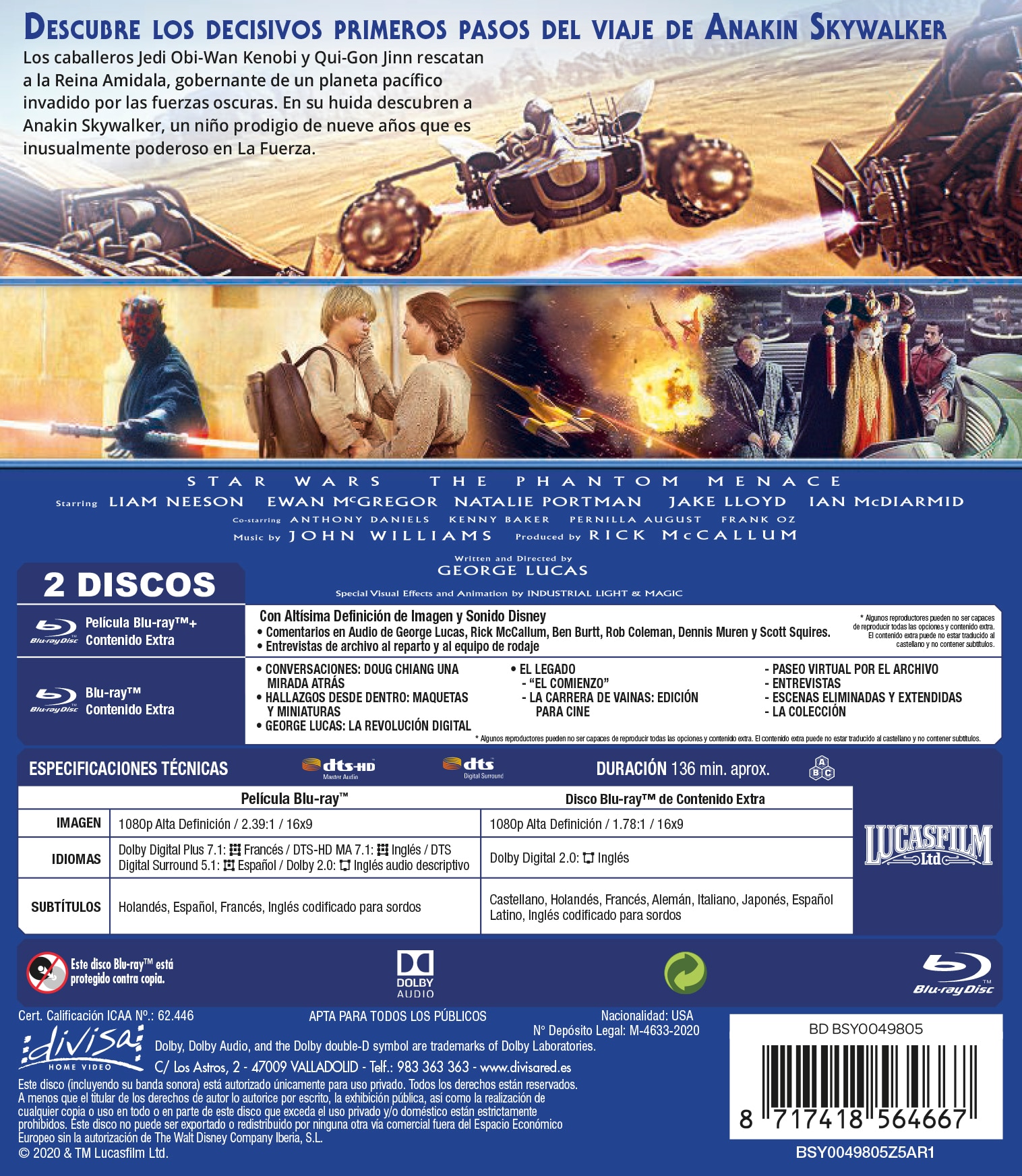 Star Wars. Episodio I: La Amenaza Fantasma (Blu-Ray) 2