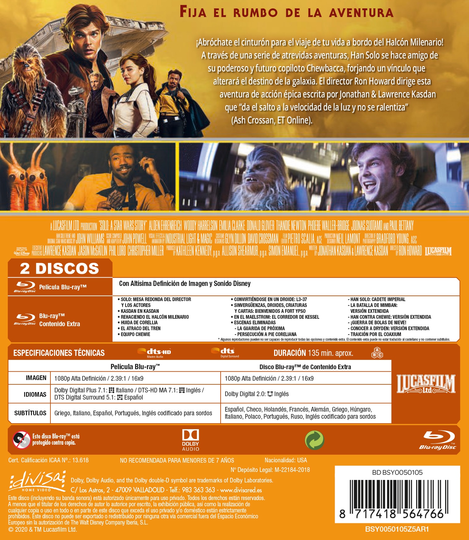 Han Solo. Una Historia de Star Wars (Blu-Ray) 2