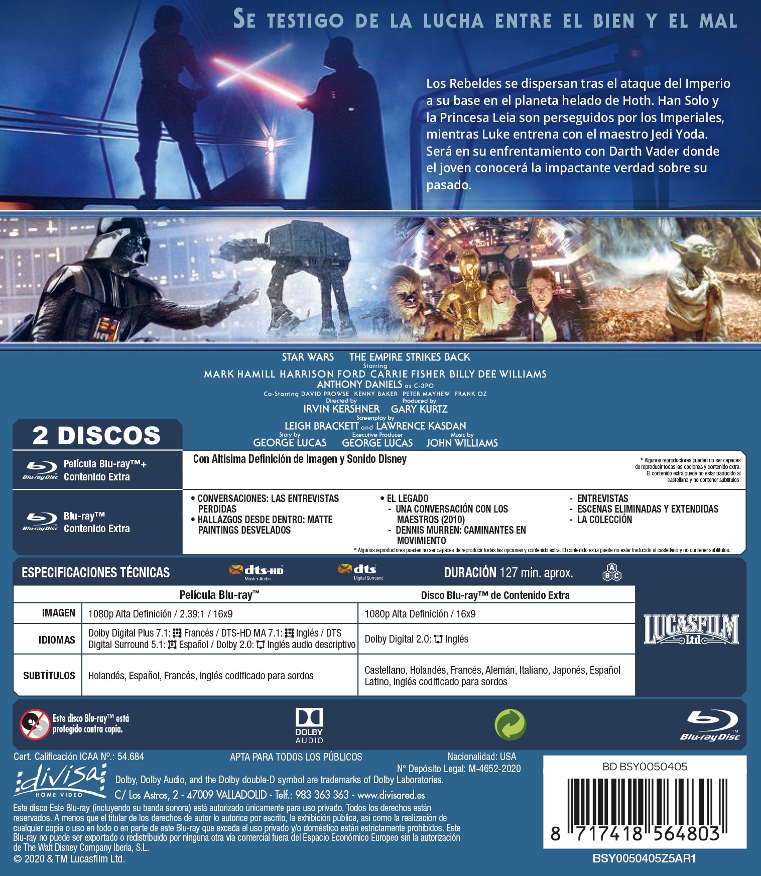 Stars Wars. Episodio V. El Imperio contraataca (Blu-Ray) 2