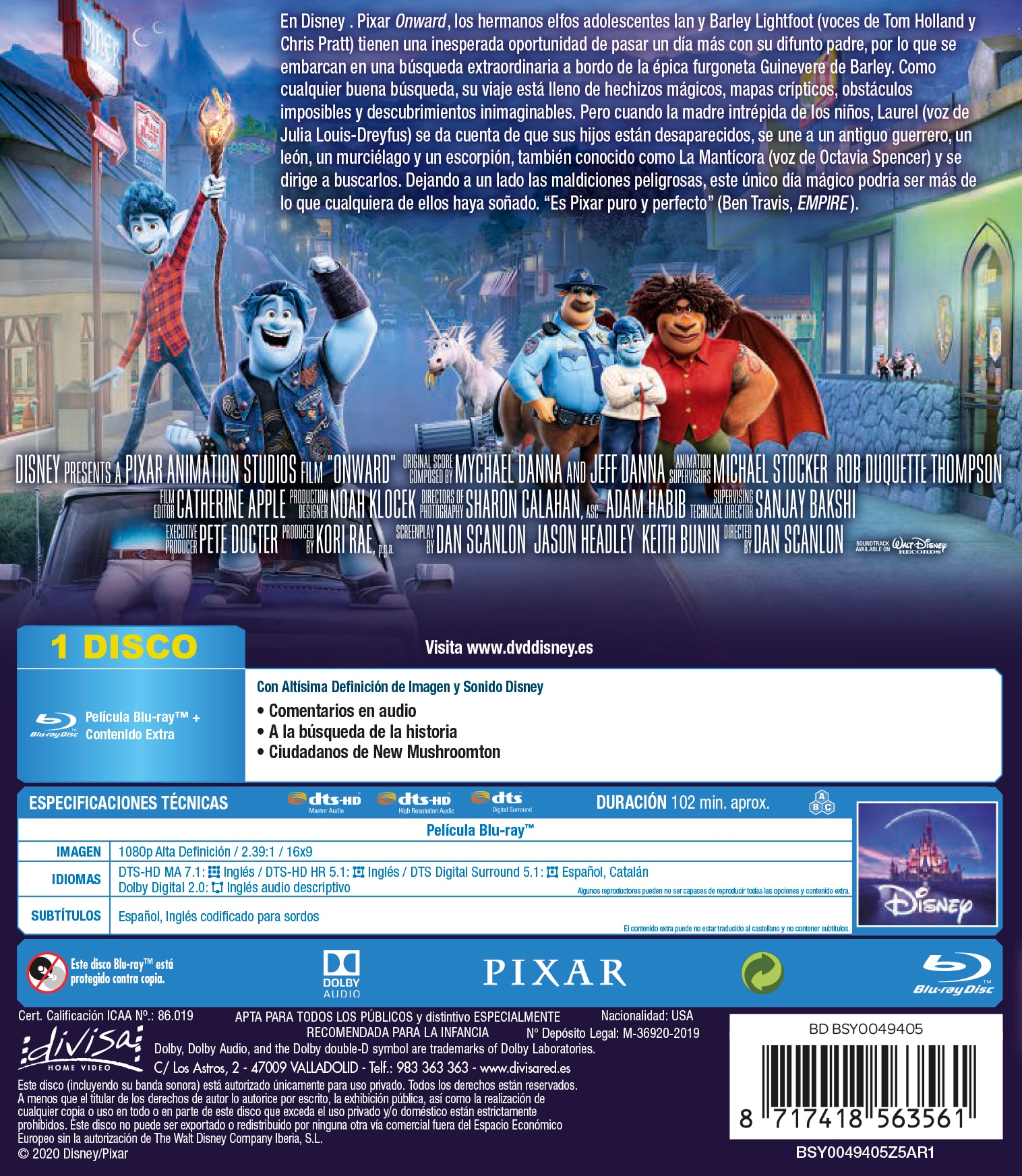 Imagen 2 de Onward (Blu-Ray)