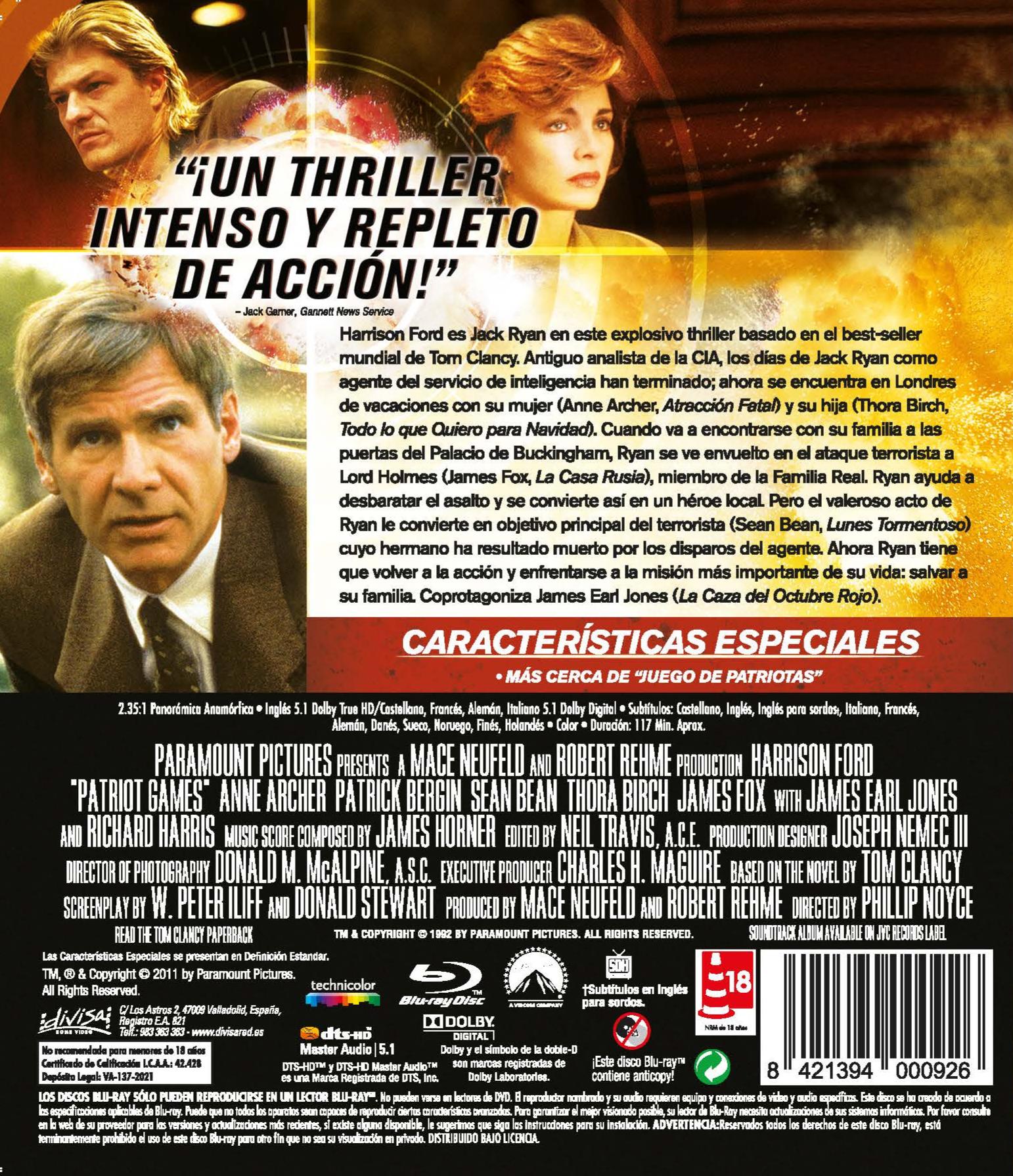 Juego de Patriotas (Blu-Ray) 2