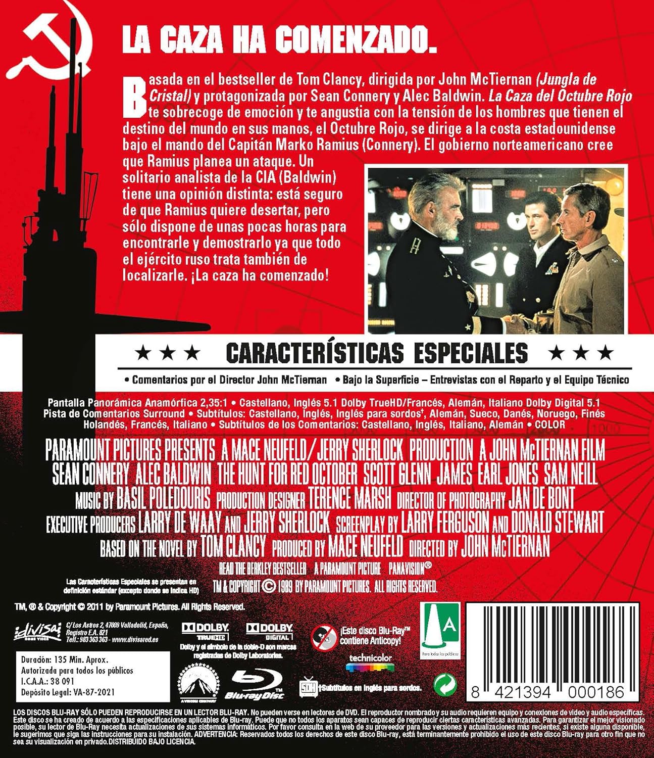 Imagen 2 de La Caza del Octubre Rojo (Blu-Ray)