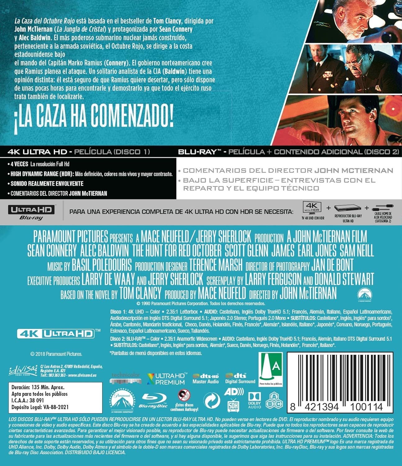 La Caza del Octubre Rojo (4K Ultra HD + Blu-Ray) 2