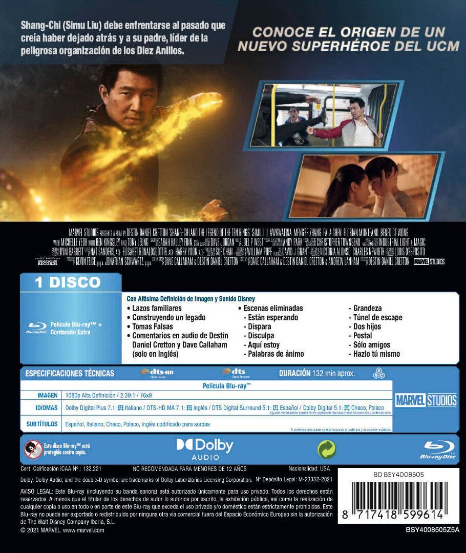 Shang-Chi y La Leyenda de los Diez Anillos (Blu-Ray) 2