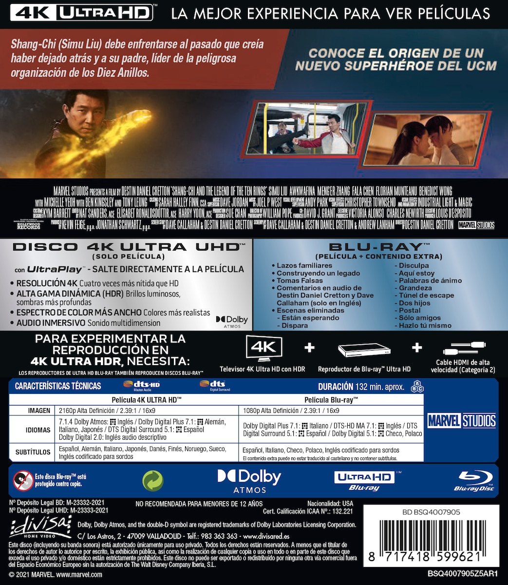 Shang-Chi y La Leyenda de los Diez Anillos (4K Ultra HD + Blu-Ray) 3