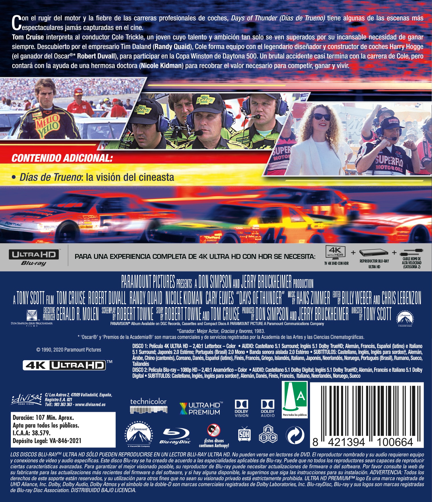Días de Trueno (4K Ultra HD + Blu-Ray) 2