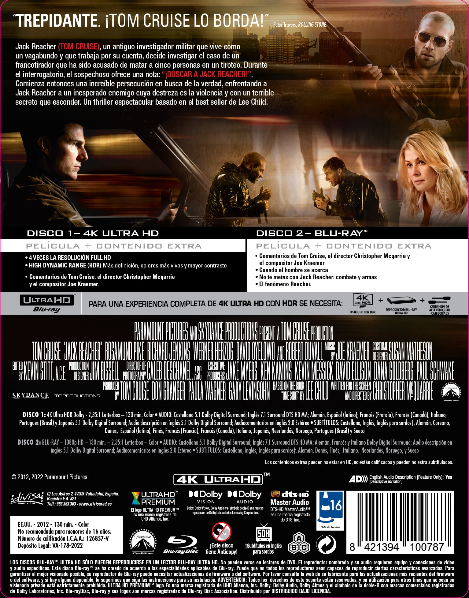 Jack Reacher (Edición Metálica) (4K Ultra HD + Blu-Ray) 3