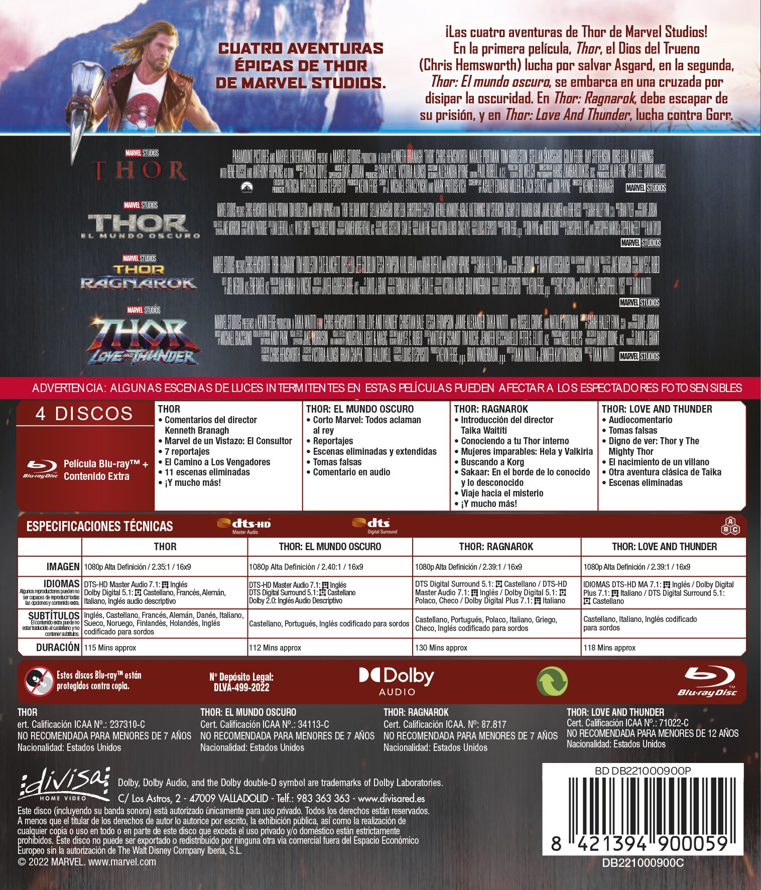 Thor: Colección 4 películas (Blu-Ray) 2