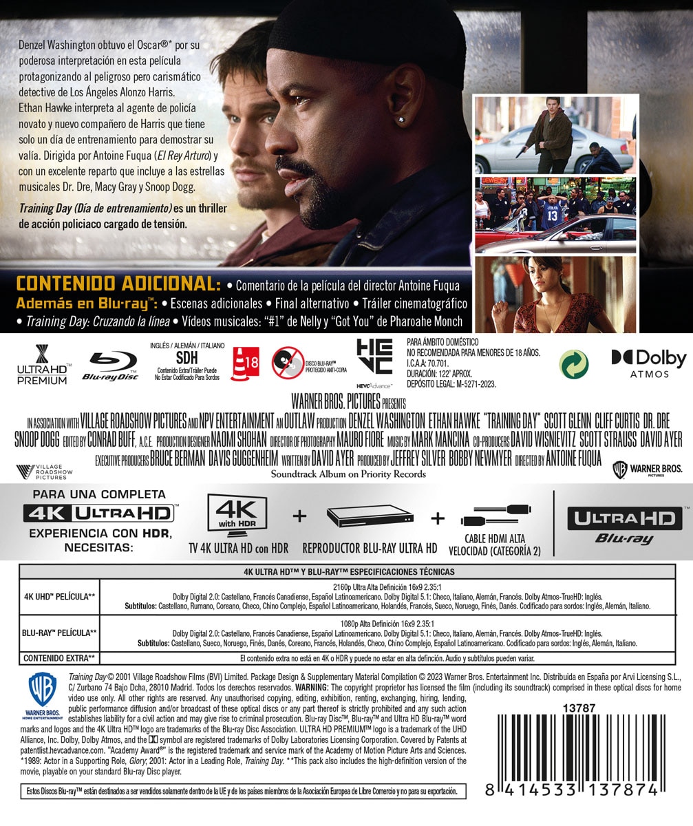 Training Day (Día de entrenamiento) (4K Ultra HD + Blu-Ray) 2