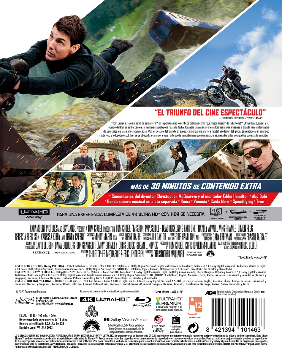 Misión imposible 7: Sentencia mortal (Edición Metálica) (4K Ultra HD + Blu-Ray) 3