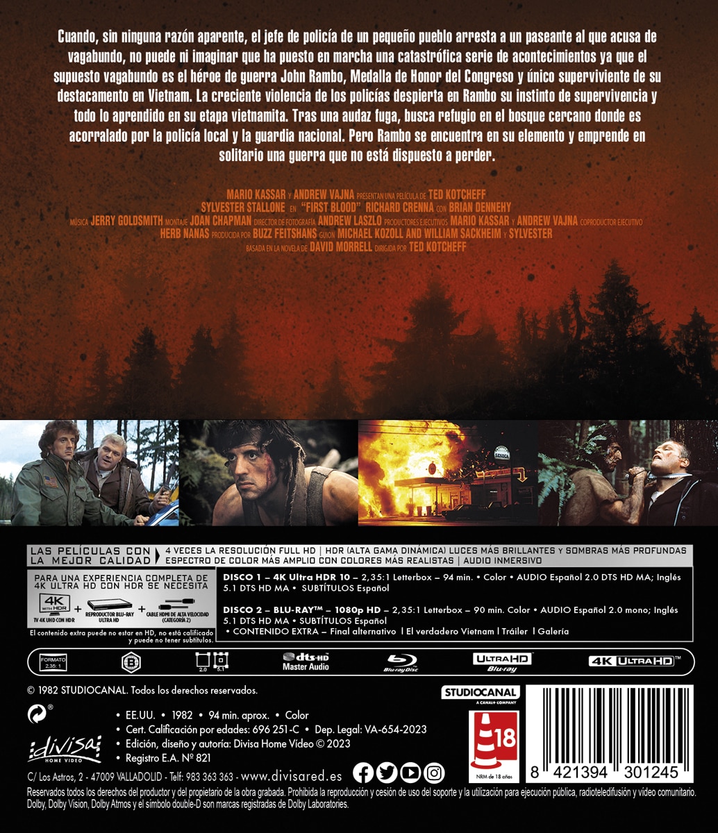 Rambo: Acorralado (4K Ultra HD + Blu-Ray) 2