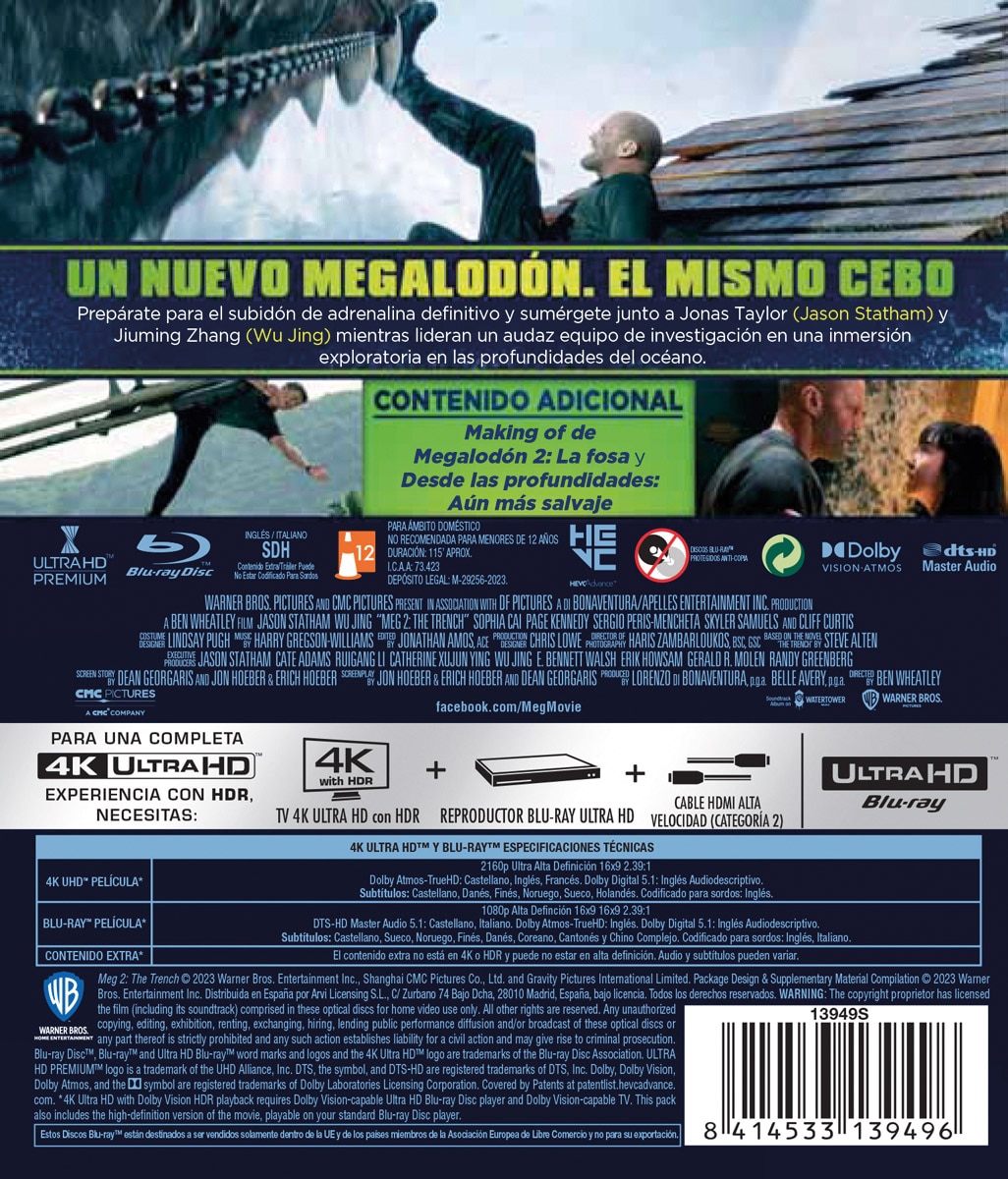 Megalodón 2: La fosa (4K Ultra HD + Blu-Ray) 2