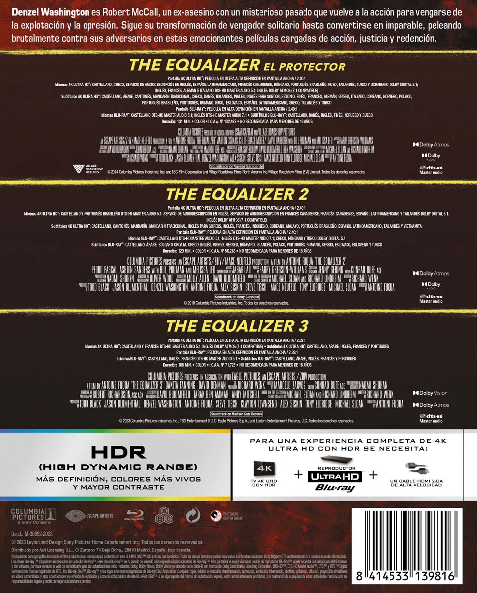 Pack The Equalizer 1-3 (4K Ultra HD + Blu-Ray) 2
