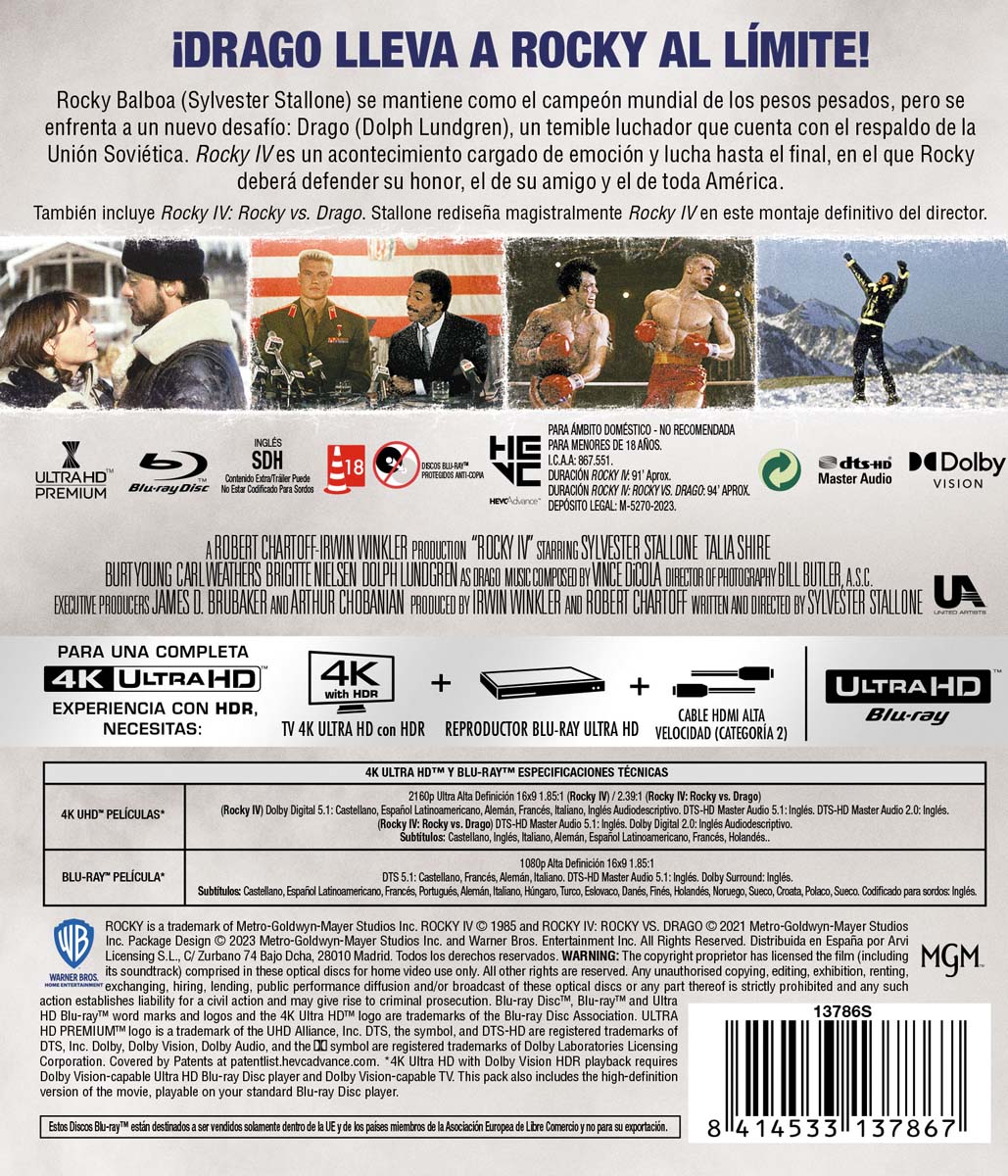 Rocky IV (4K Ultra HD + Blu-Ray) 2