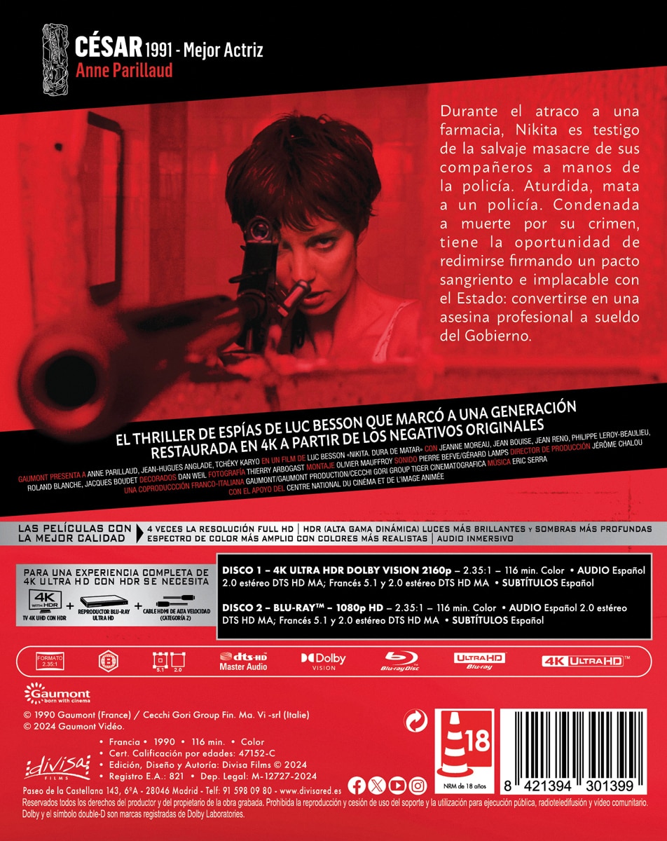Nikita, dura de matar (Edición Metálica) (4K Ultra HD + Blu-Ray) 3