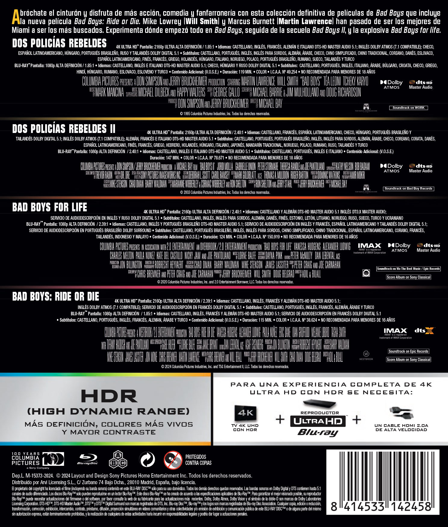Pack Bad Boys 1-4 (4K Ultra HD + Blu-Ray) 2