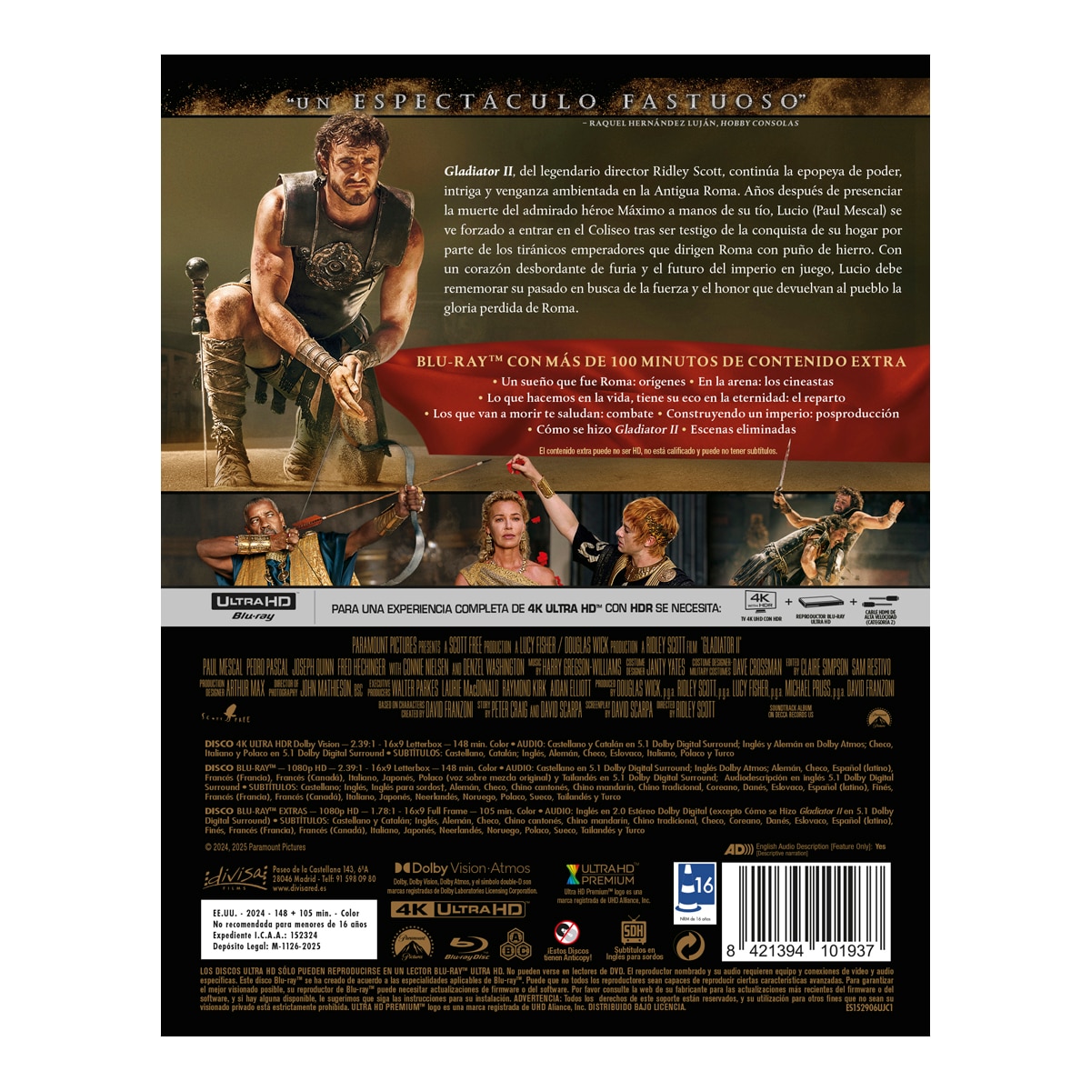 Gladiator II (Edición Metálica Coleccionista 1) (4K Ultra HD + Blu-Ray) 3