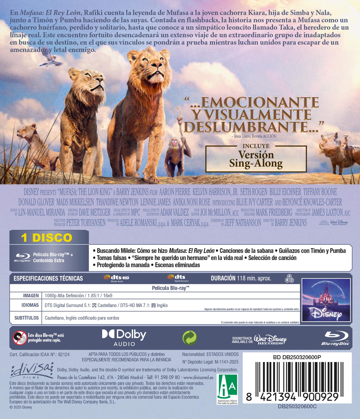 Mufasa: El rey león (Blu-Ray) 2