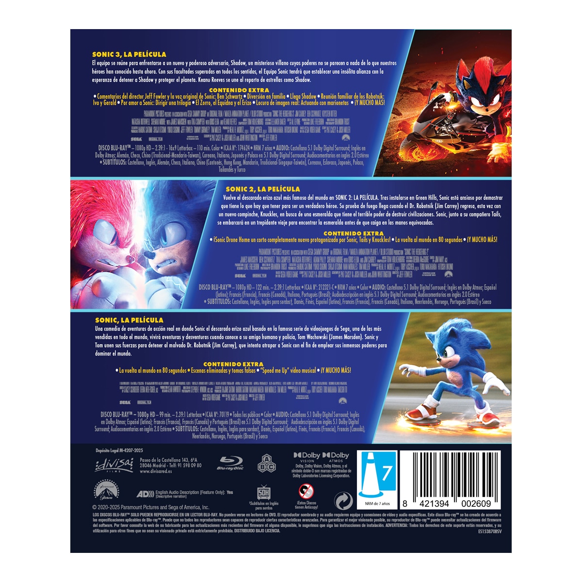 Sonic: Colección 3 películas (Blu-Ray) 2