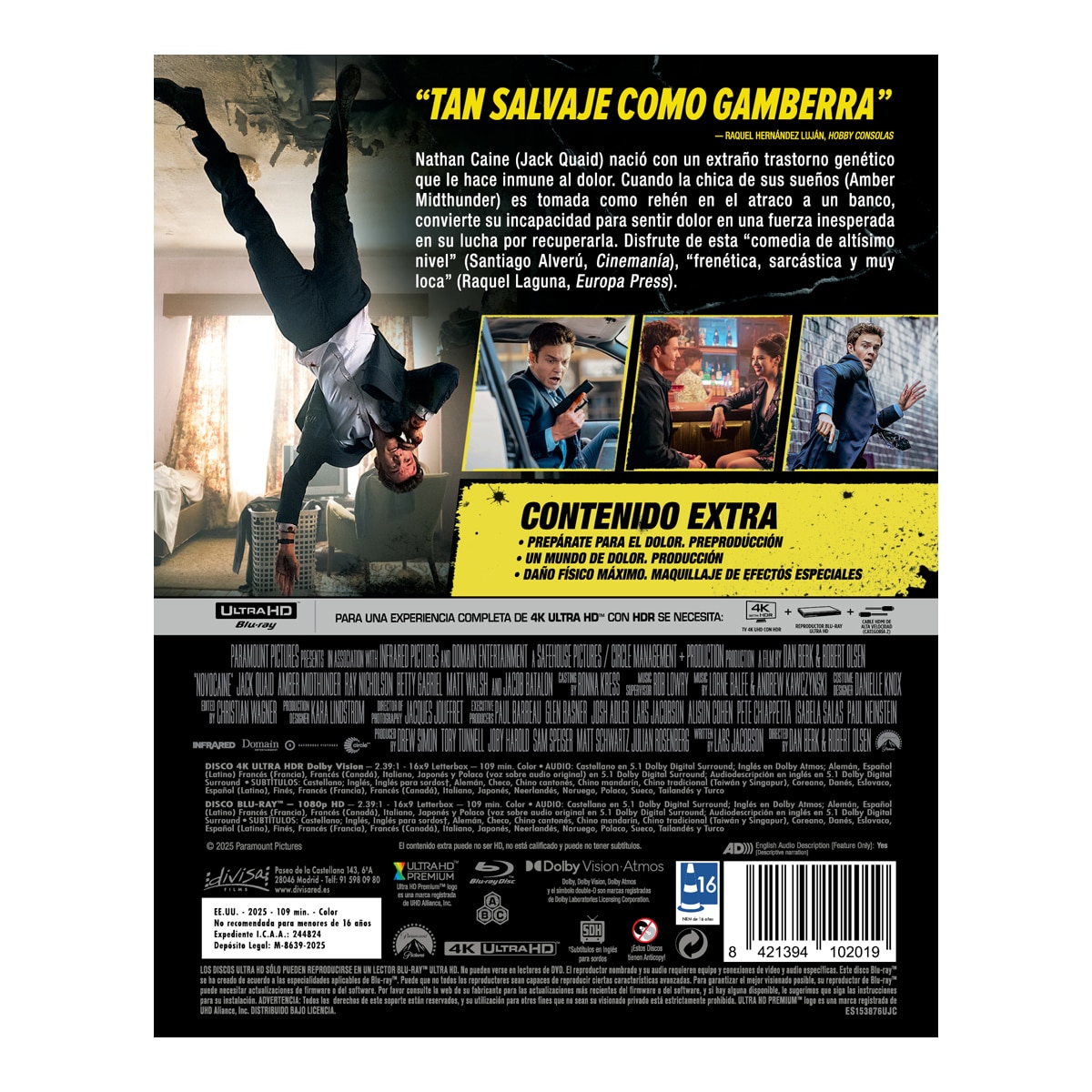 Novocaine (Edición Metálica) (4K Ultra HD + Blu-Ray) 3